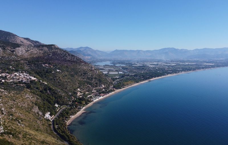 An Aerial Photography of Terracina Beach
