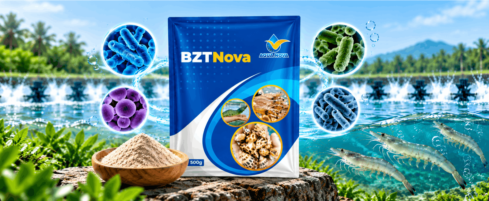 Bao bì sản phẩm BZTNova của Aqua Nova