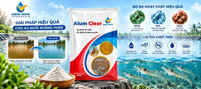 Bao bì sản phẩm Alum Clear của Aqua Nova