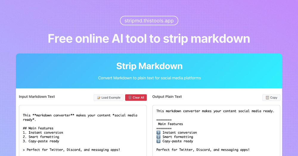 image of Strip Markdown