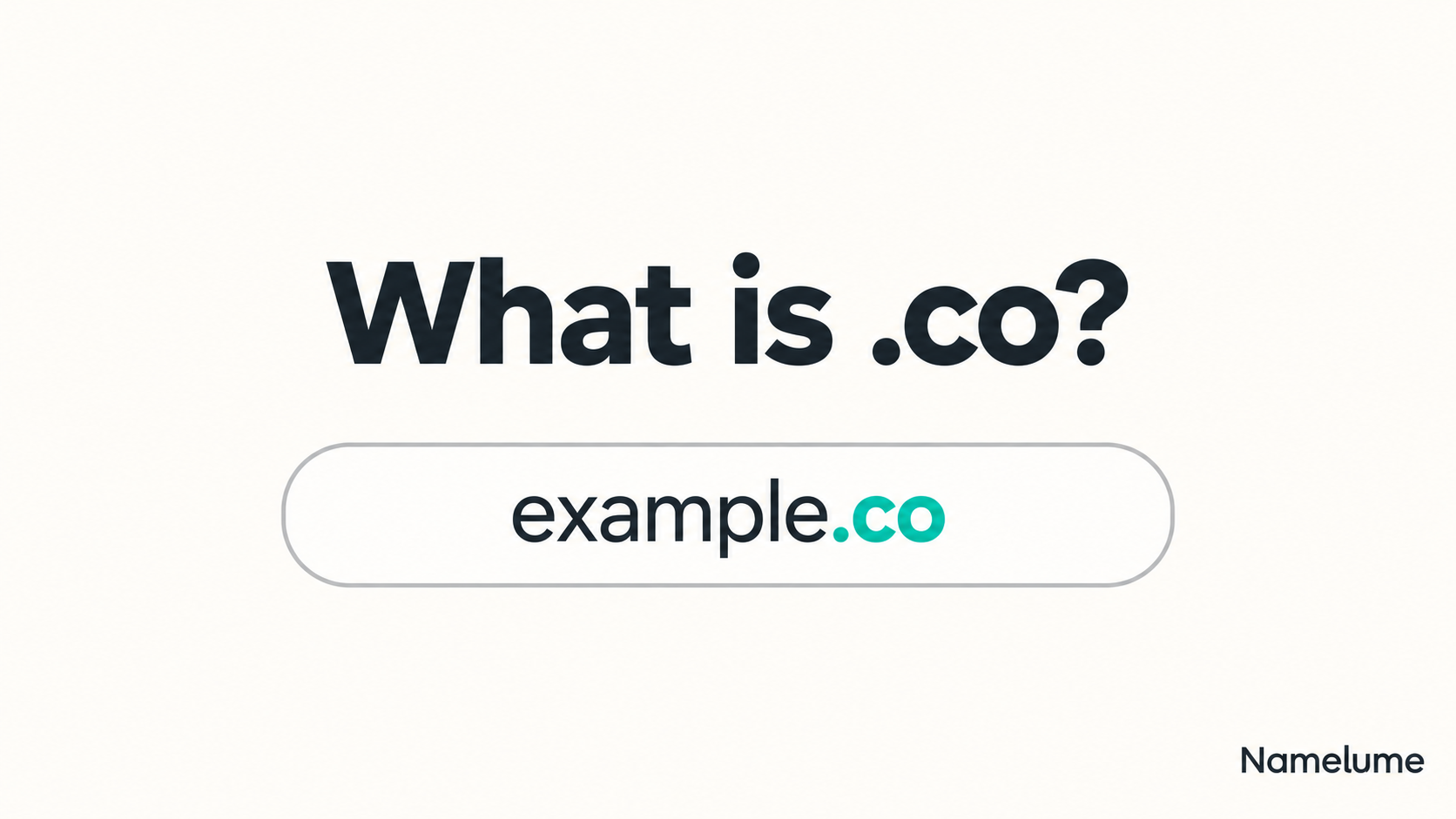 co meaning: the .co ending highlighted in the web address example.co