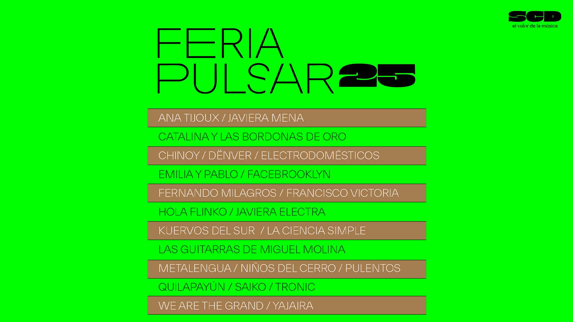 Feria Pulsar 2025 anuncia a sus artistas de esta edición