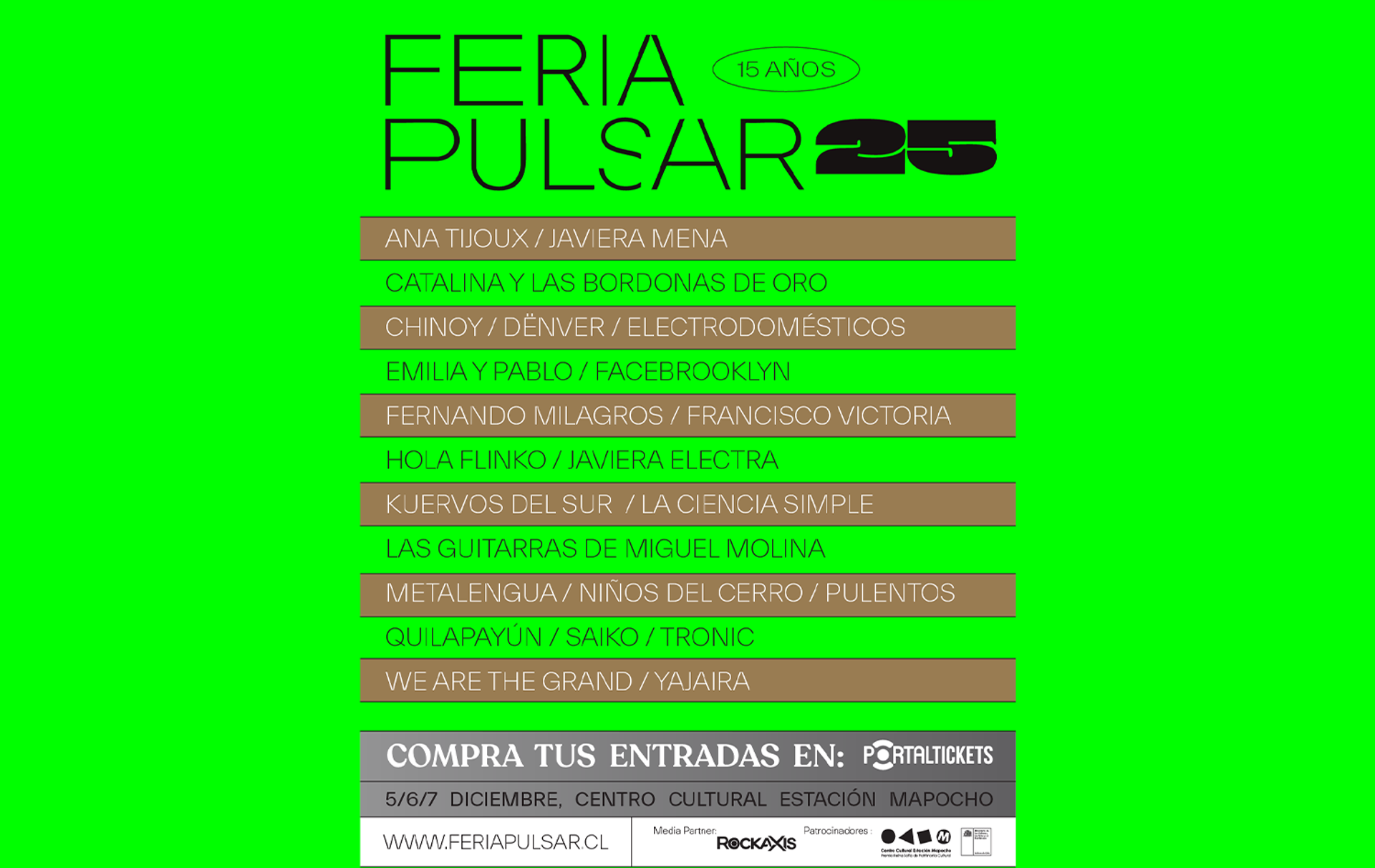 Feria Pulsar 2025 anuncia a sus artistas de esta edición
