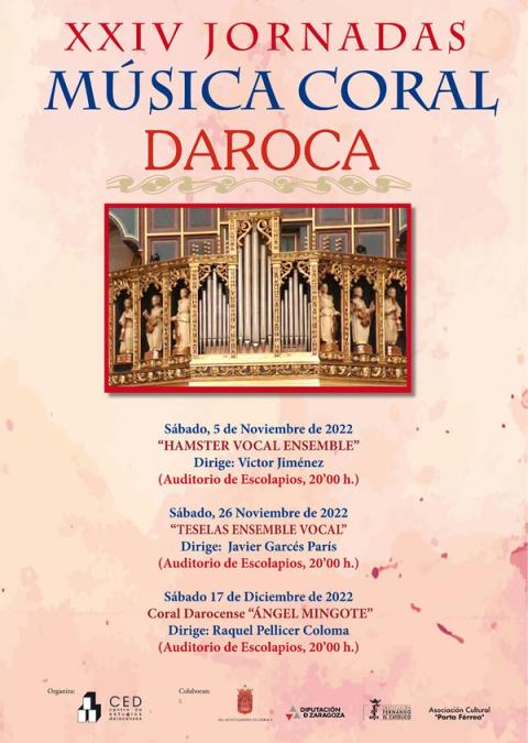Cartel: XXIV Jornadas de Música Coral de Daroca