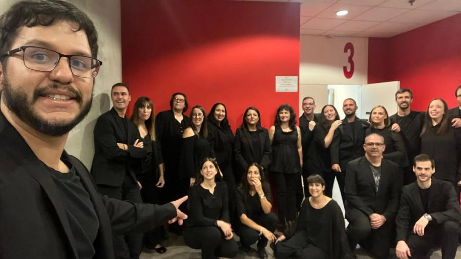Plano de las voces durante un concierto.