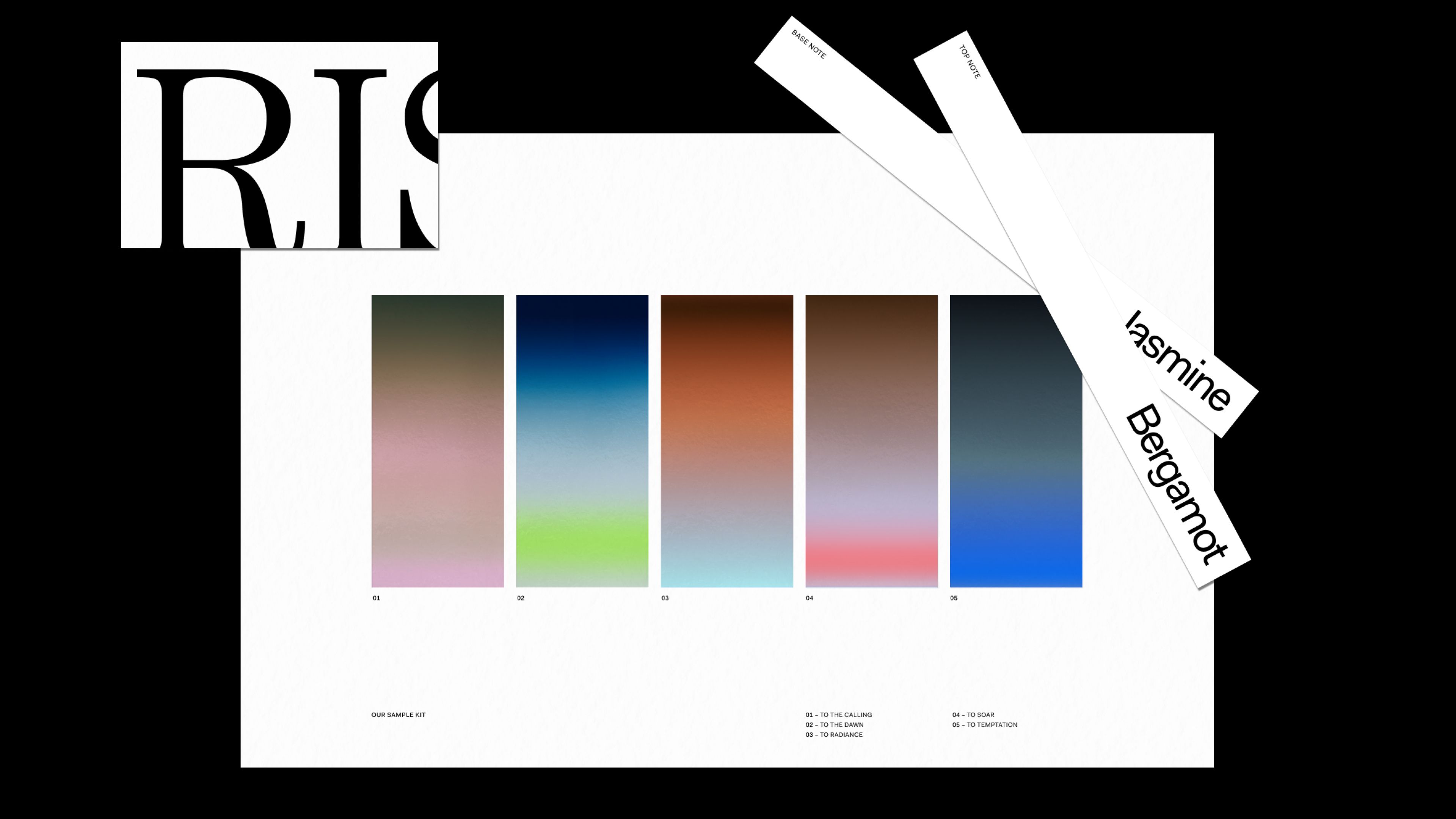 An image of Risen fragrance printed for POS and advertising