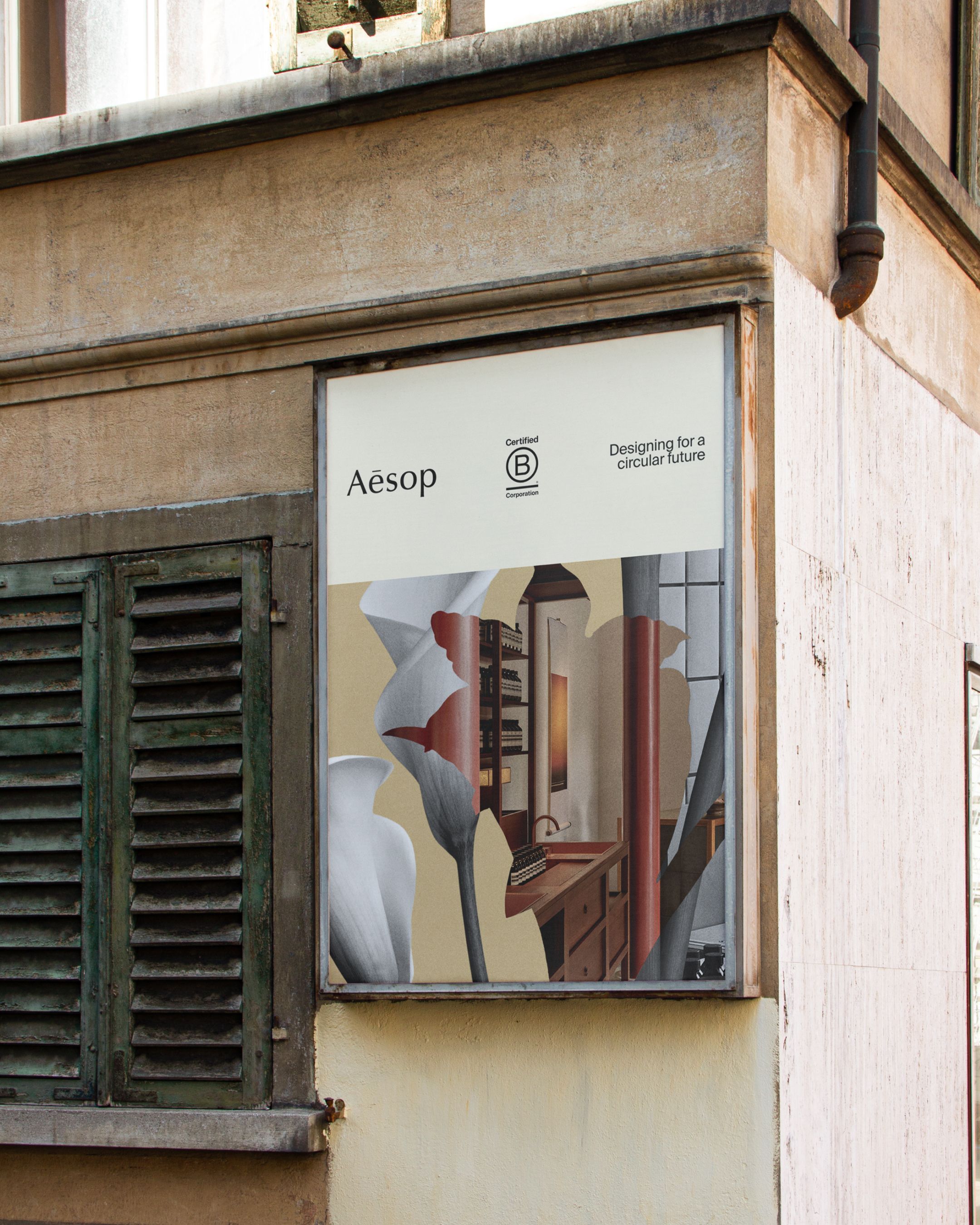 An image of Aesop Impact Report design system and art direction