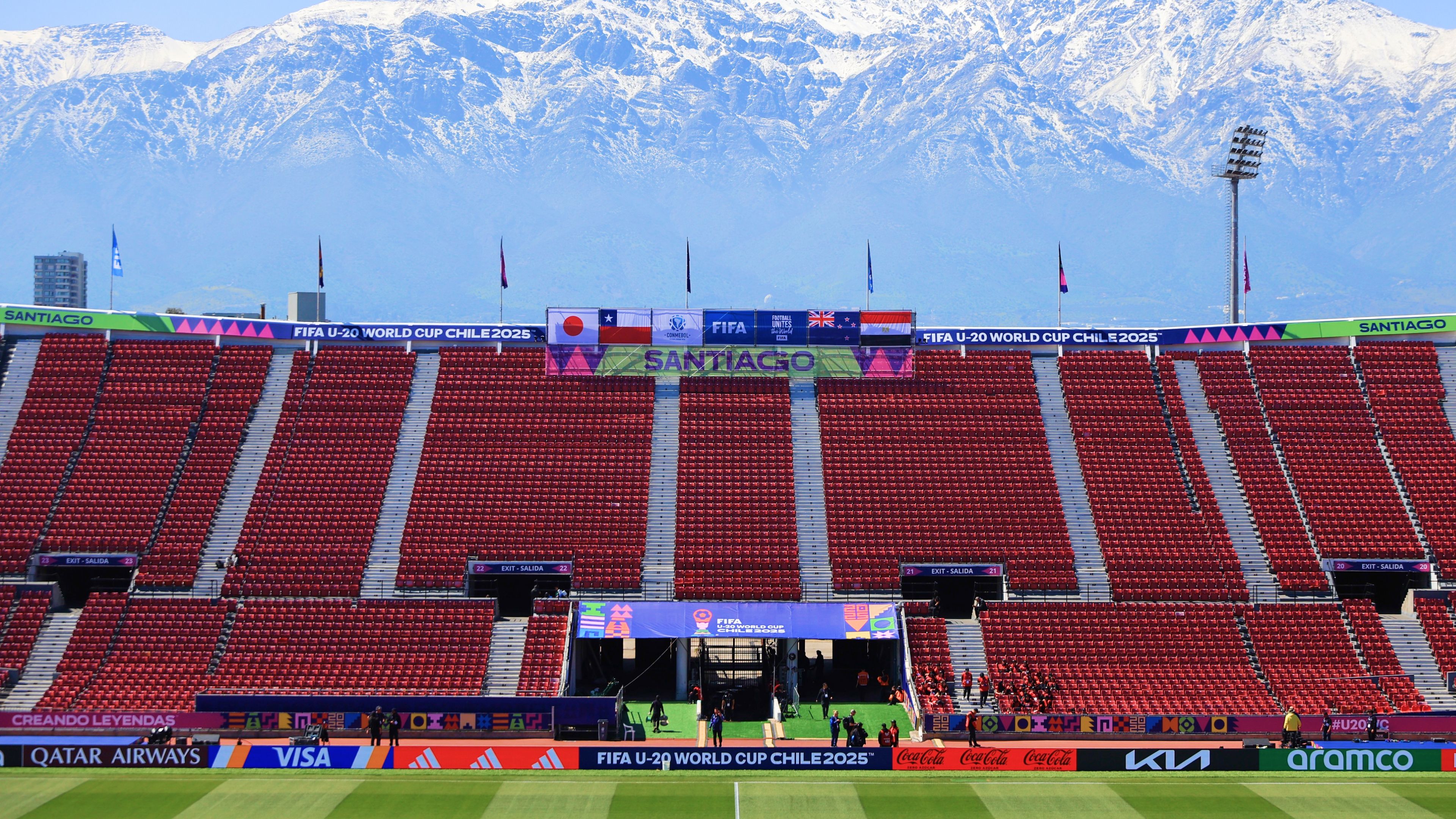 An image of Fifa U20 World Cup Chile stadium photography with branded signage