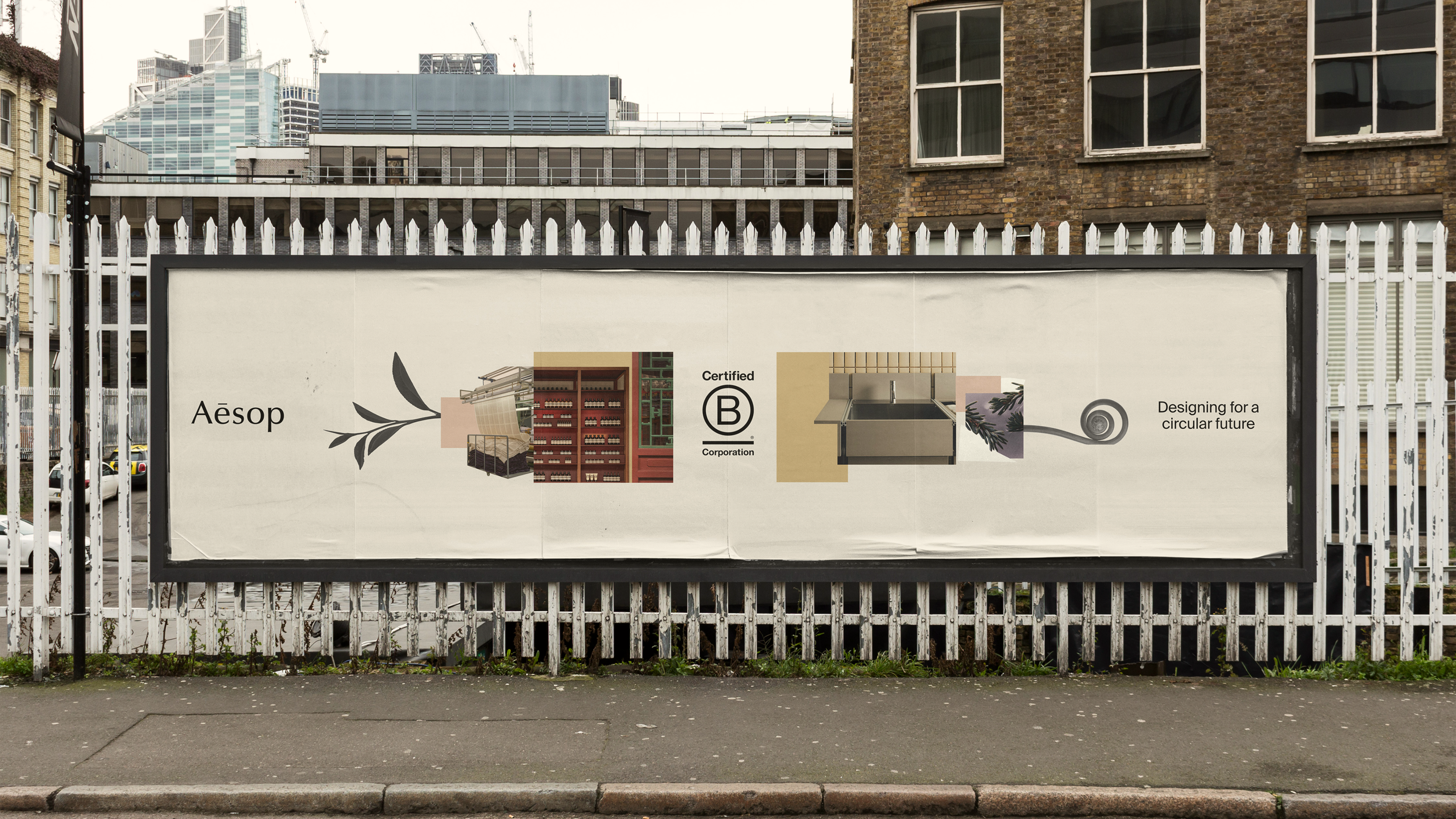 An image of Aesop Impact Report design system and art direction