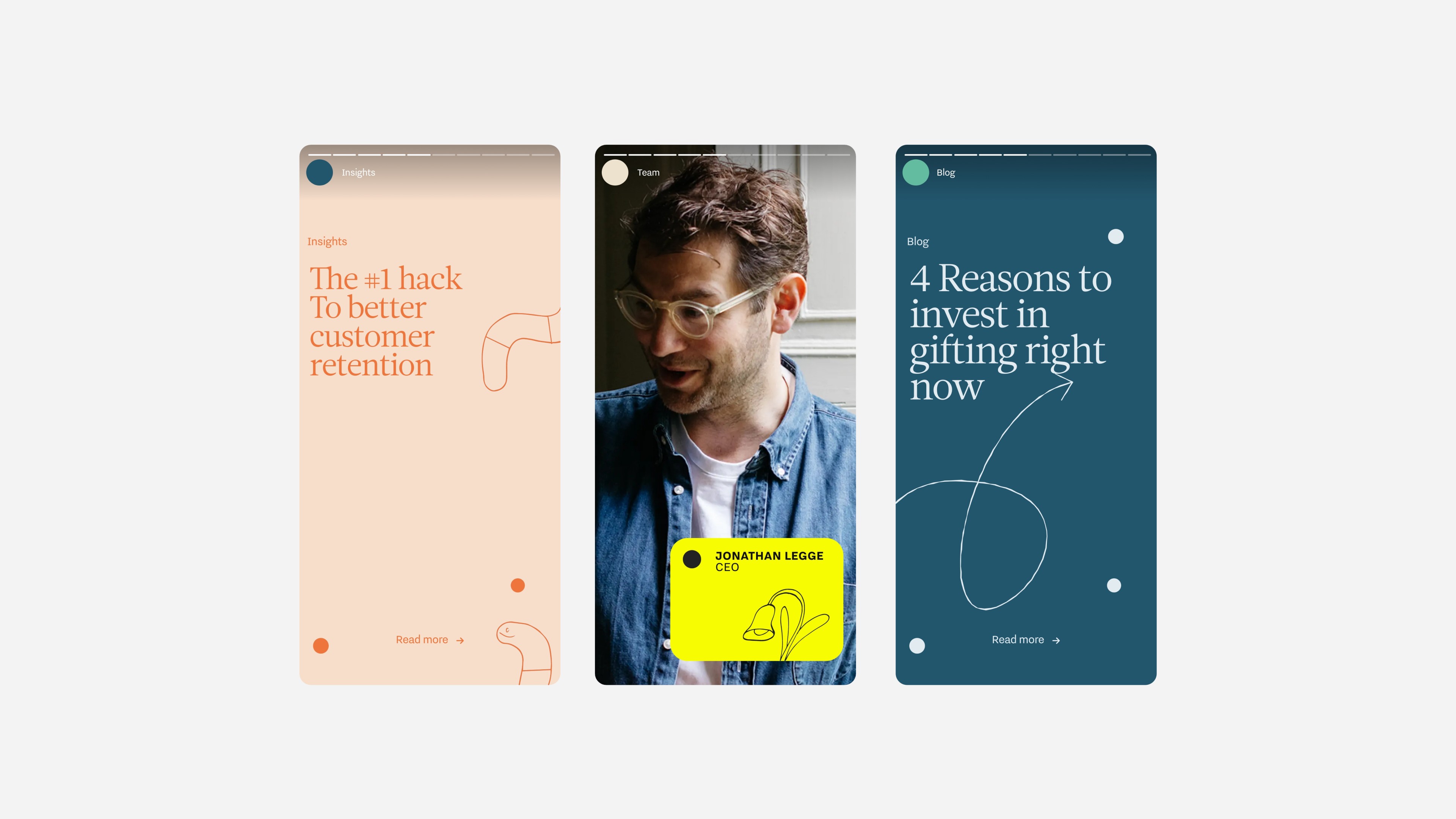 An image of &Open social media marketing showing the brand framework