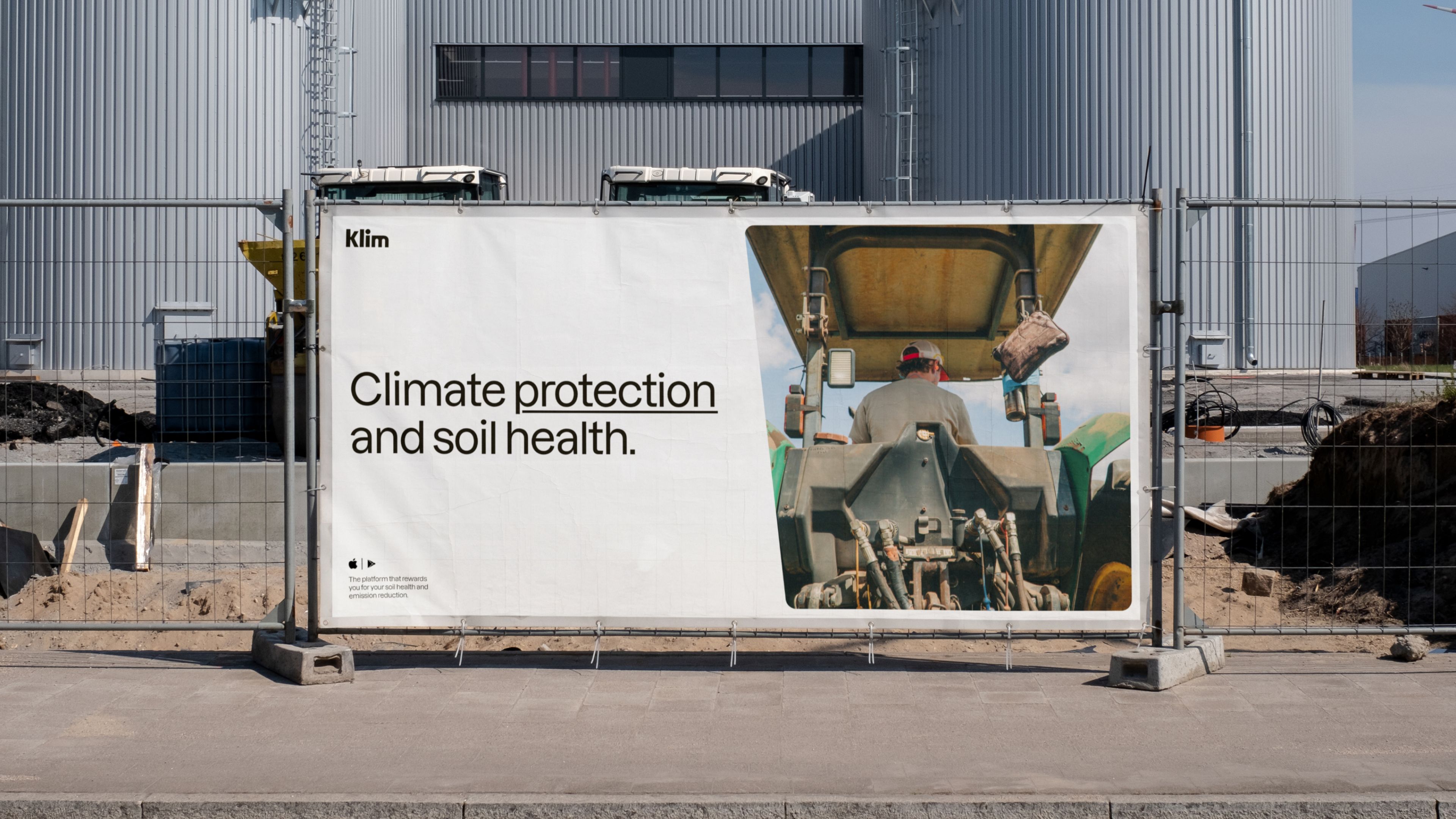 An image of Klim hoarding showing the branding on an ooh poster