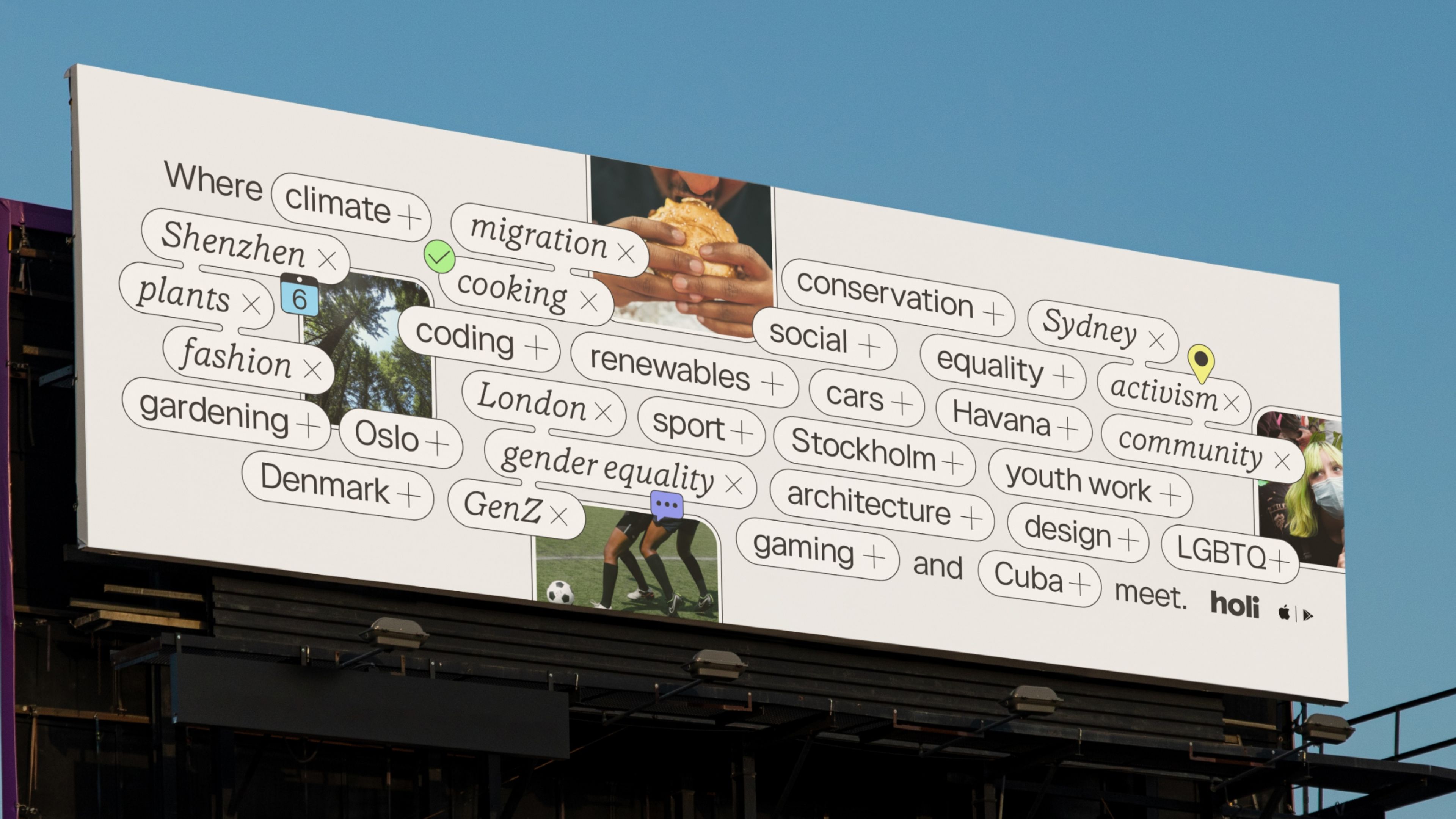 An image of Holi brand in a billboard ooh showing a key visual for marketing