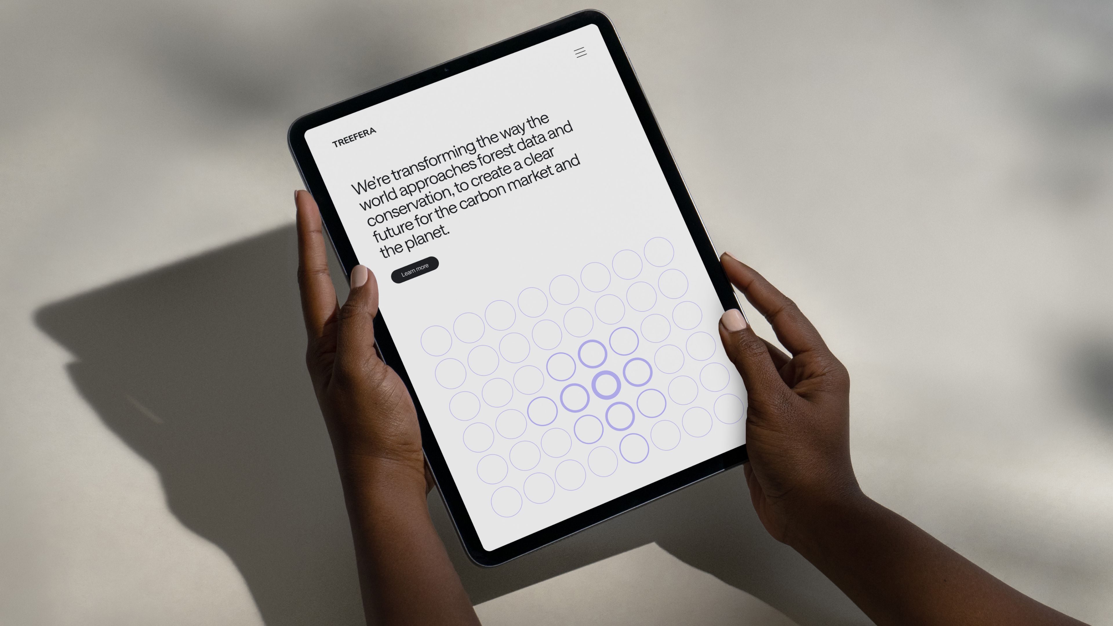 An image of Treefera brand and marketing site