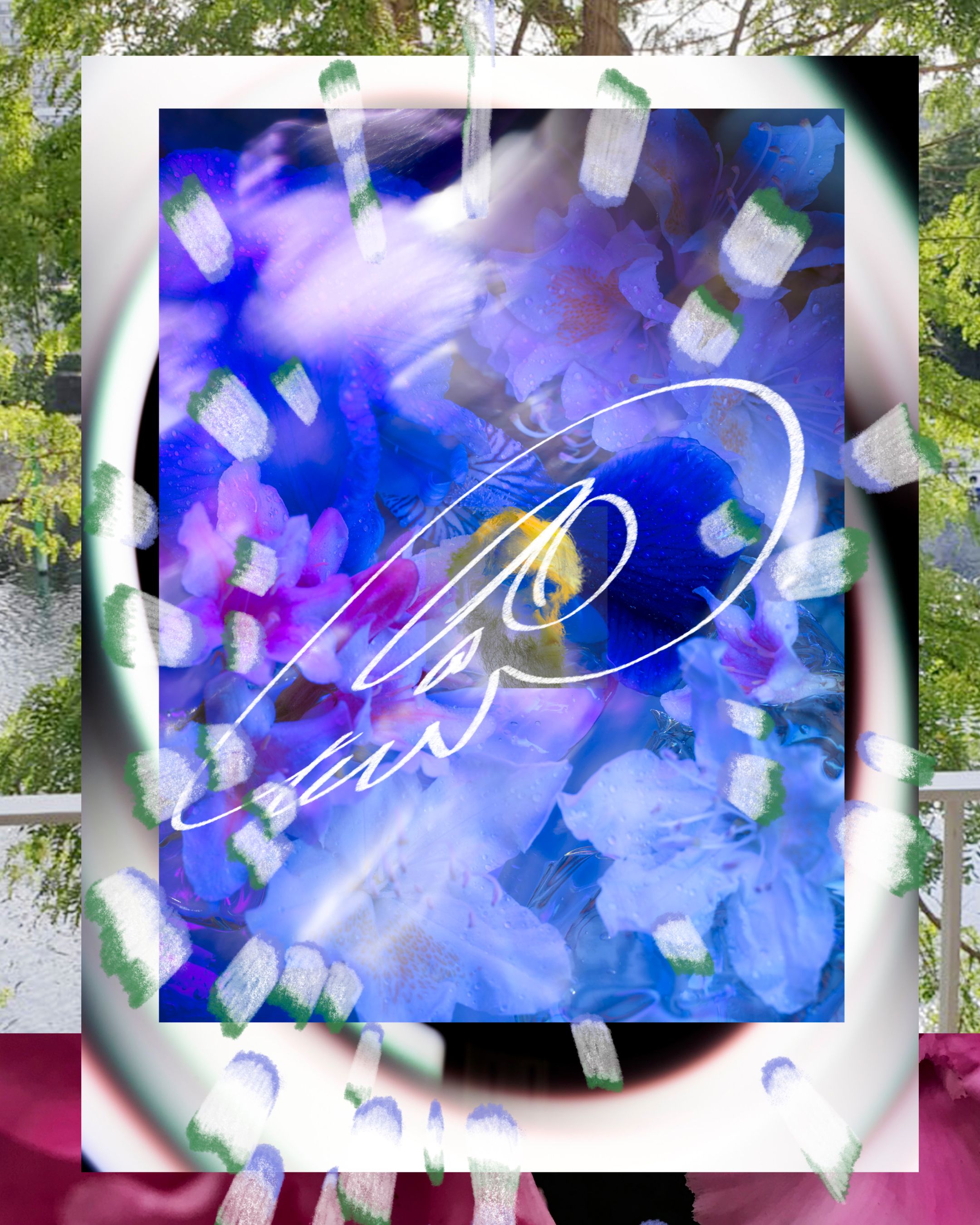 An image of The Photographers Gallery Correspondance exhibition showing an interactive digital experience with artwork