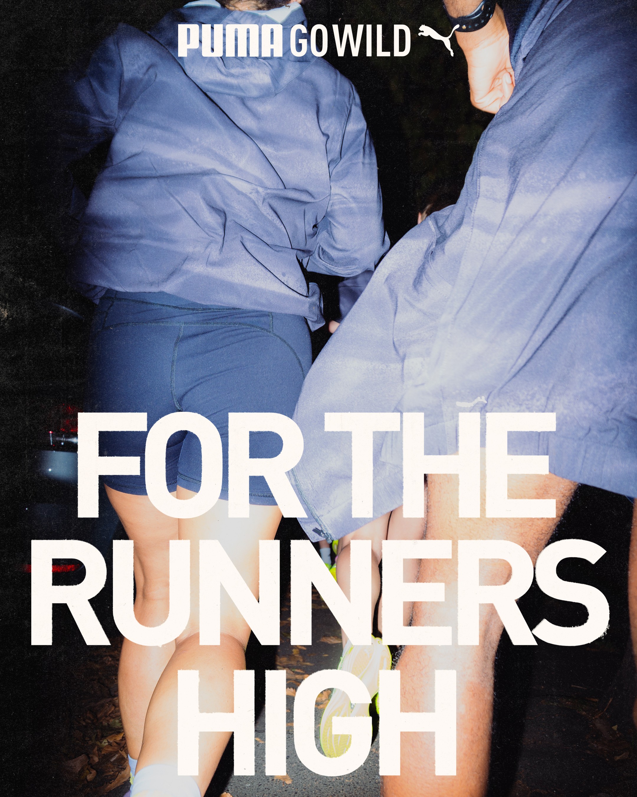 An image of Puma Go Wild typography animating with the logo as a key visual