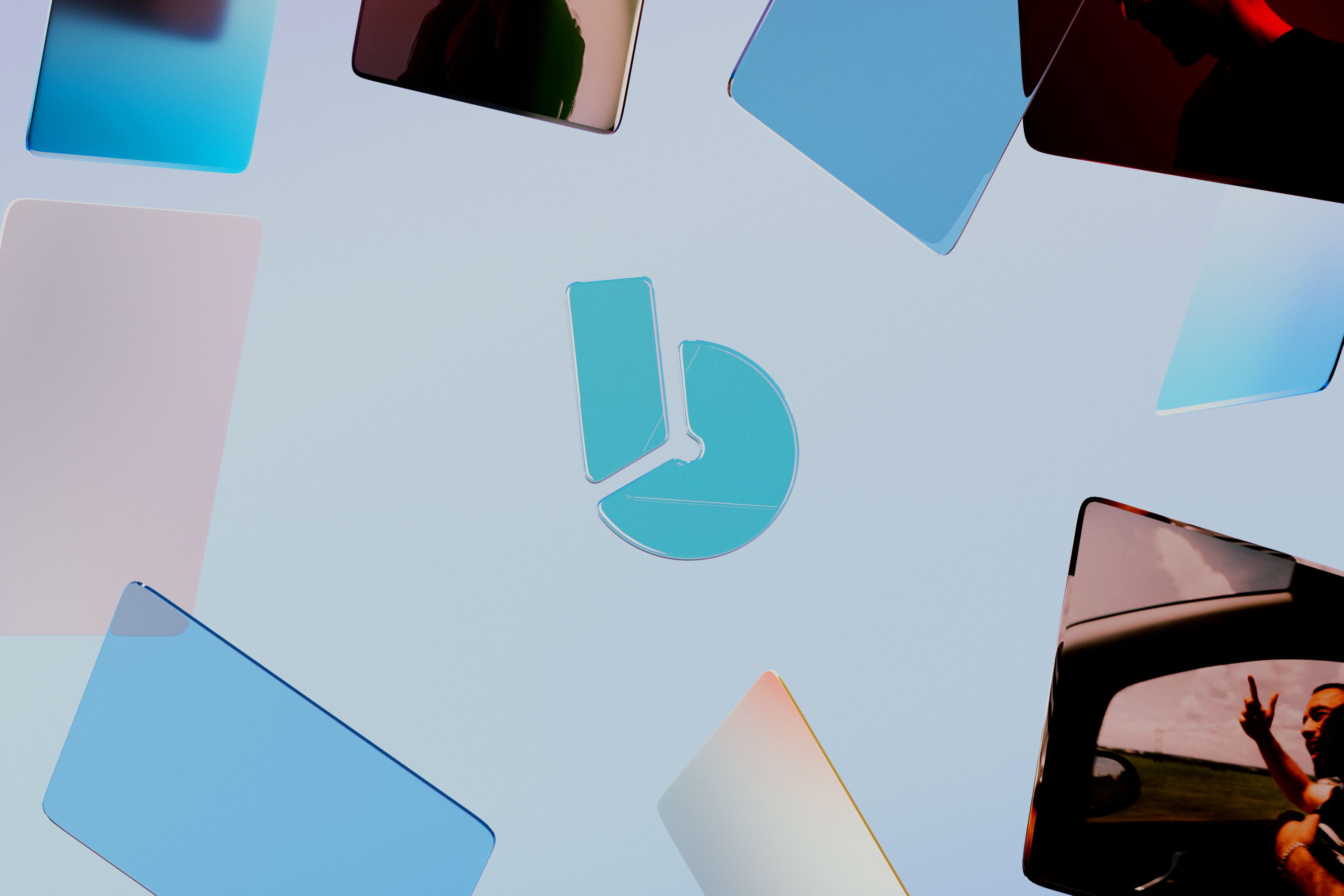 An image of Bolero logo brand system showing the graphic language as a key visual