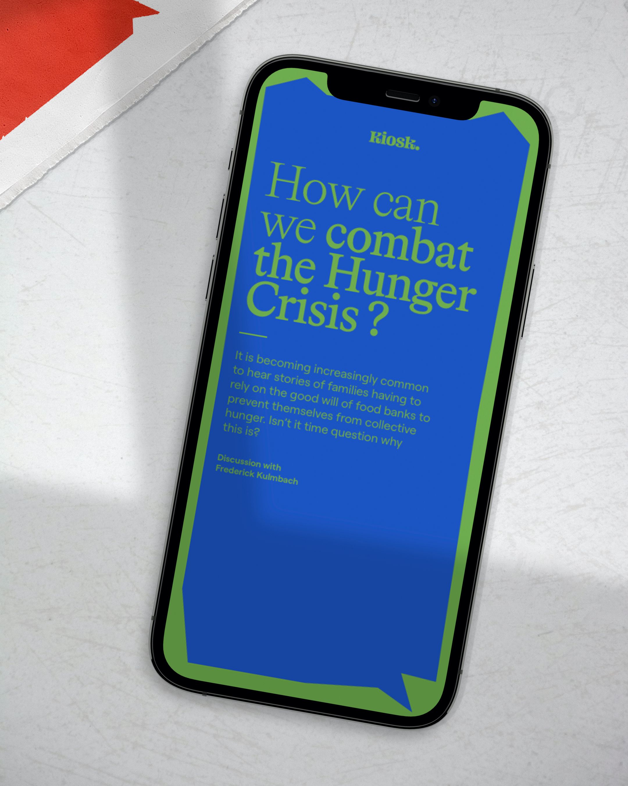 An image of Kiosk newspaper media in an iPhone as an app