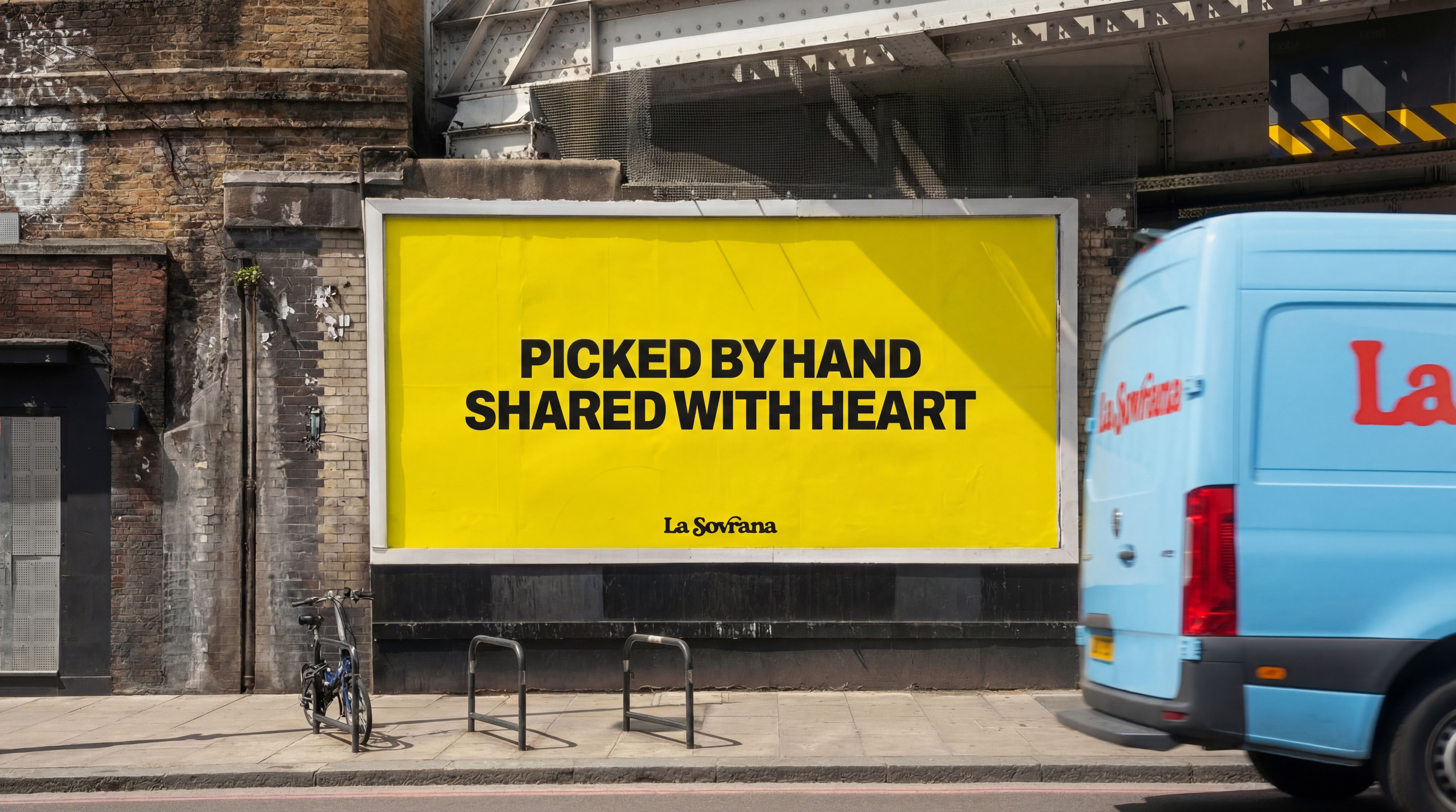 An image of La Sovrana brand and visual identity