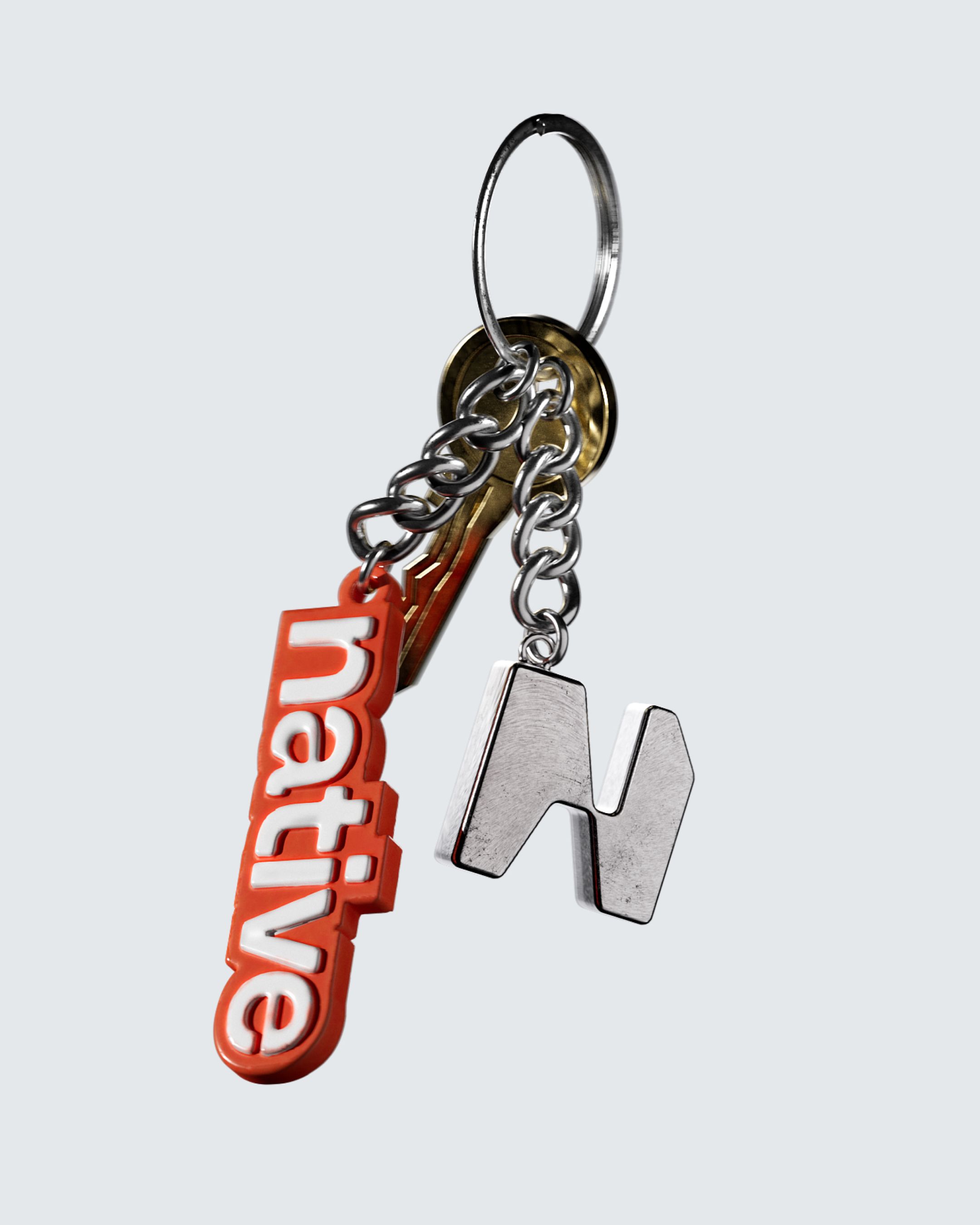 An image of Native brand logo on a key ring for merch