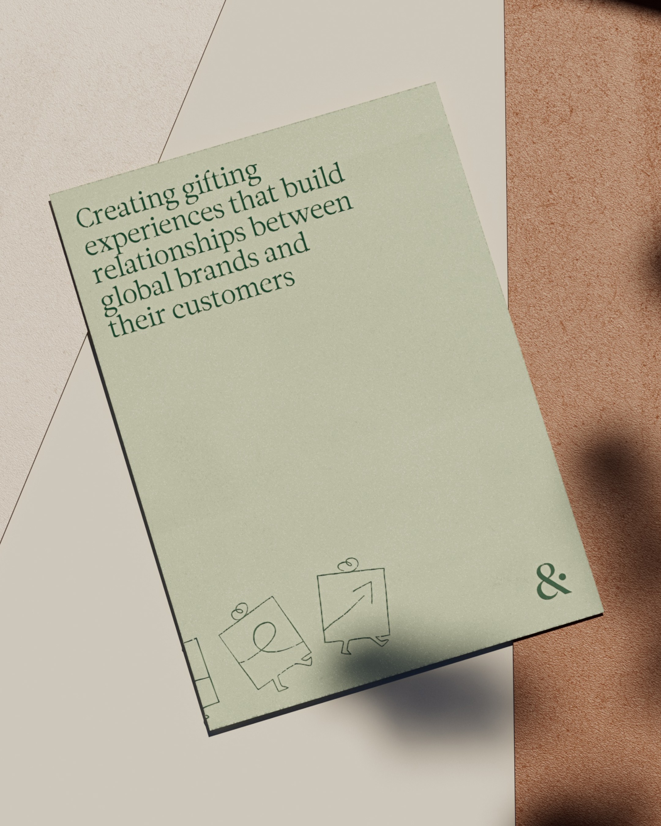 An image of &Open brand typography and illustrations on print marketing