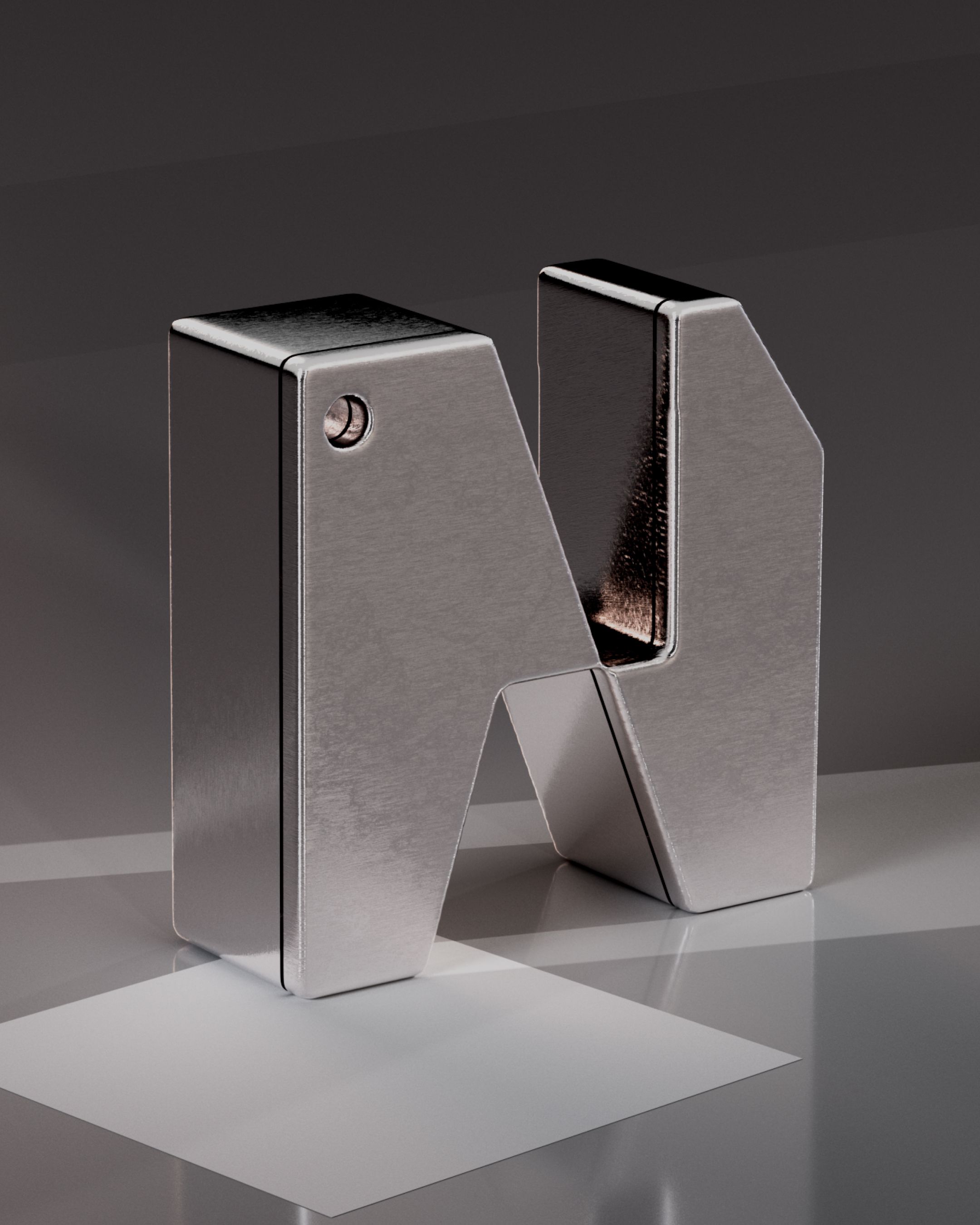 An image of Native brand logo as a physical 3d object in CGI