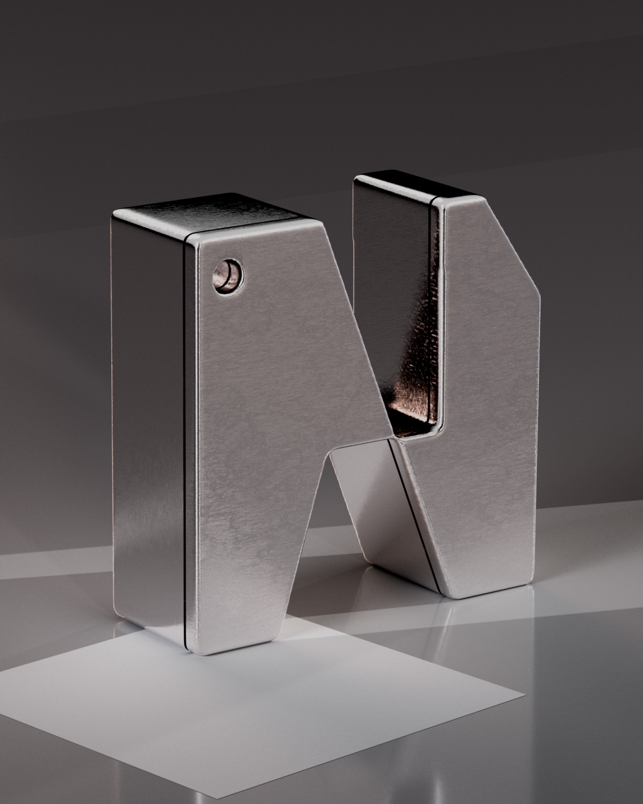 An image of Native brand logo as a physical 3d object in CGI