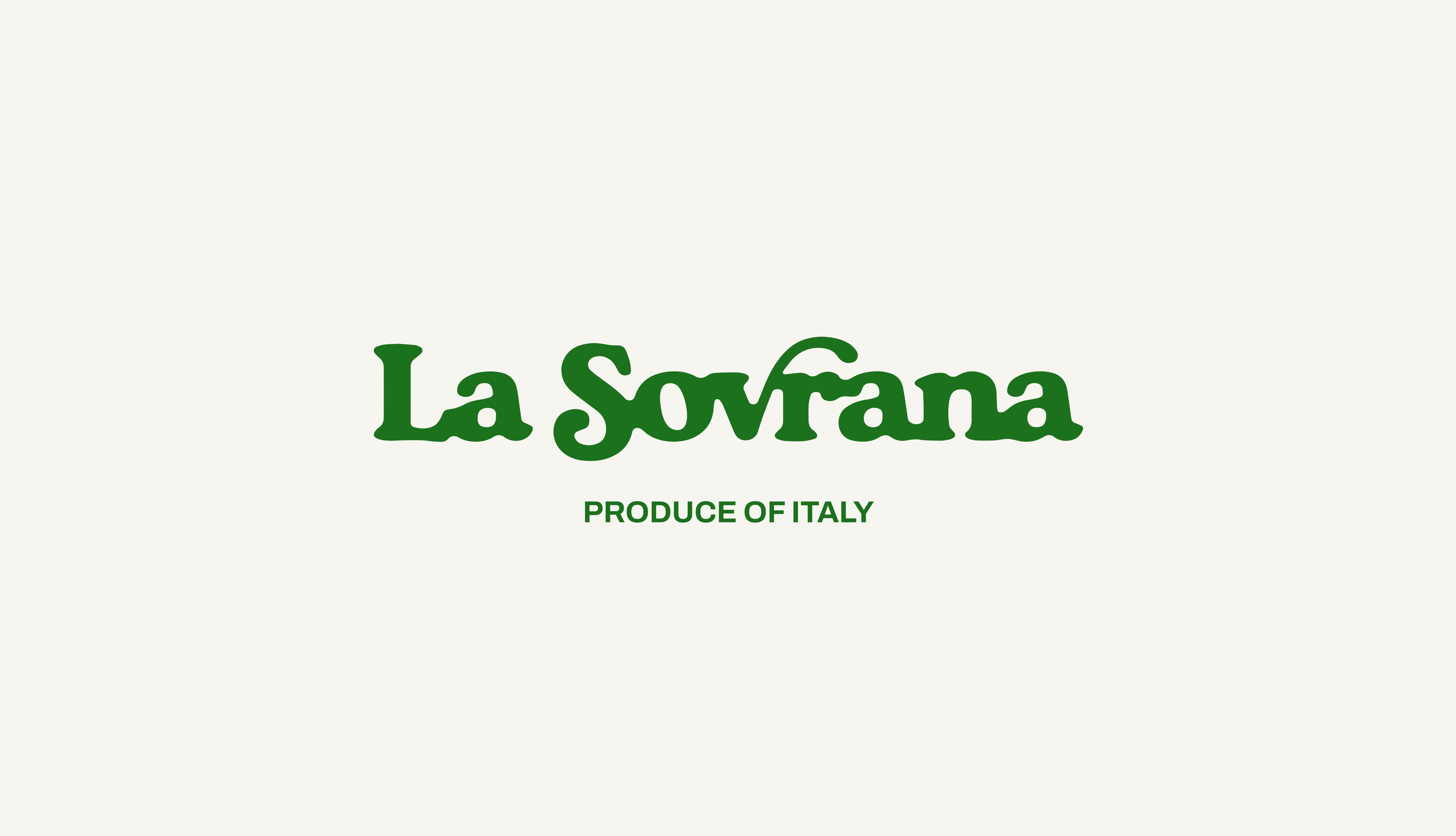 An image of La Sovrana brand and visual identity