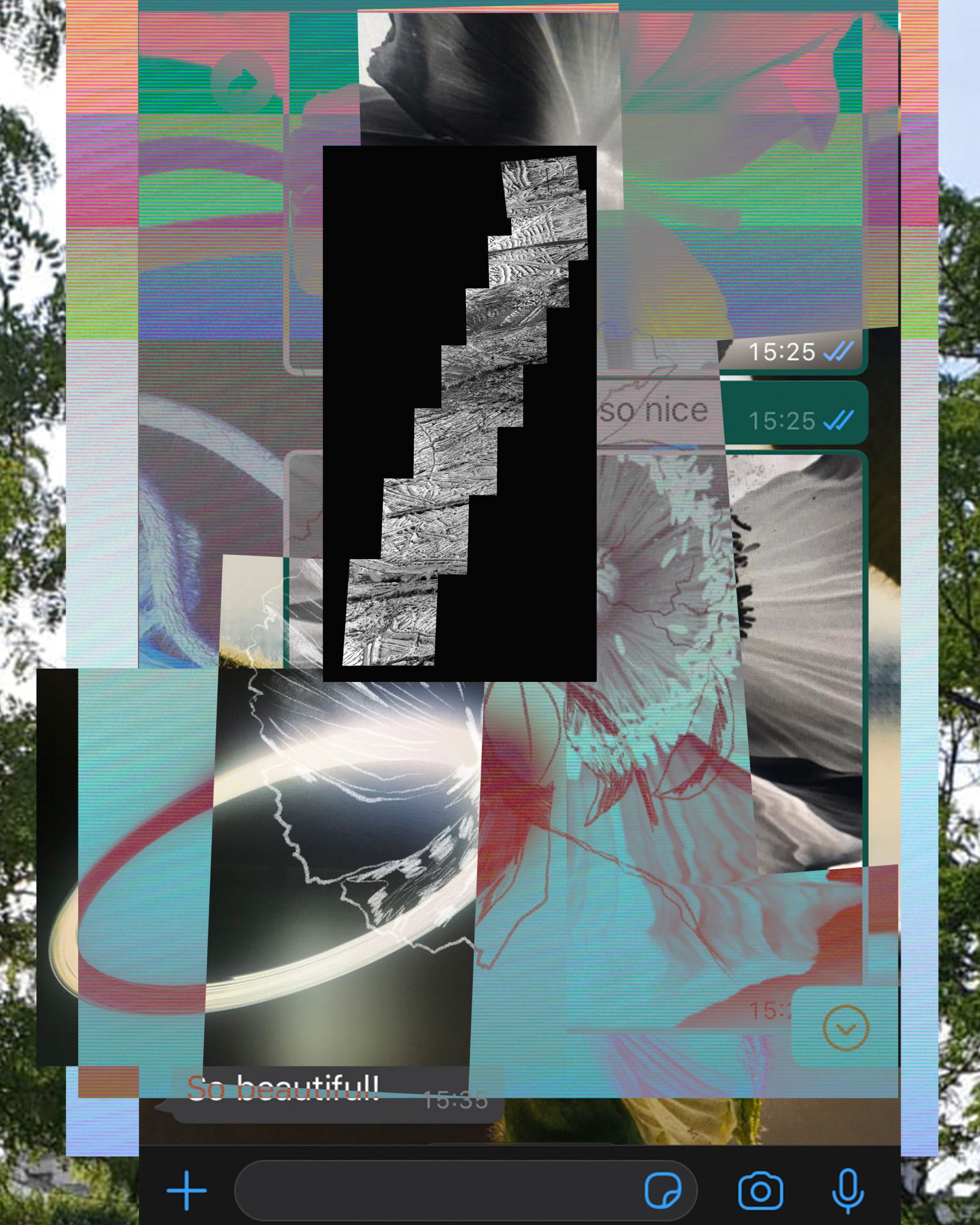 An image of The Photographers Gallery Correspondance exhibition showing an interactive digital experience with artwork