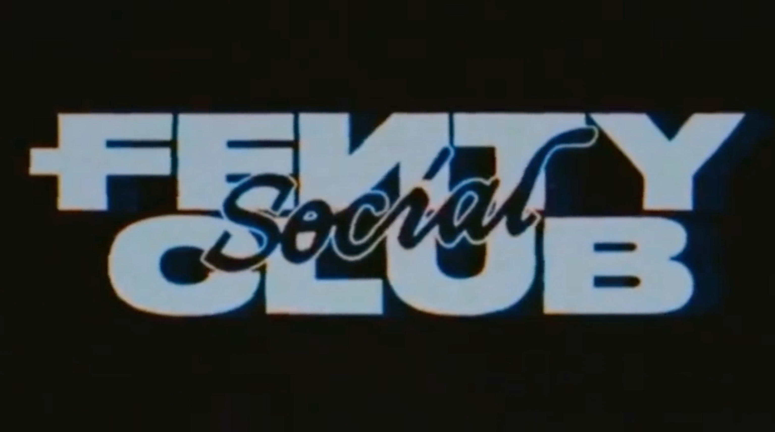 A Video of Fenty Social Club social campaign showing branded animation in a phone