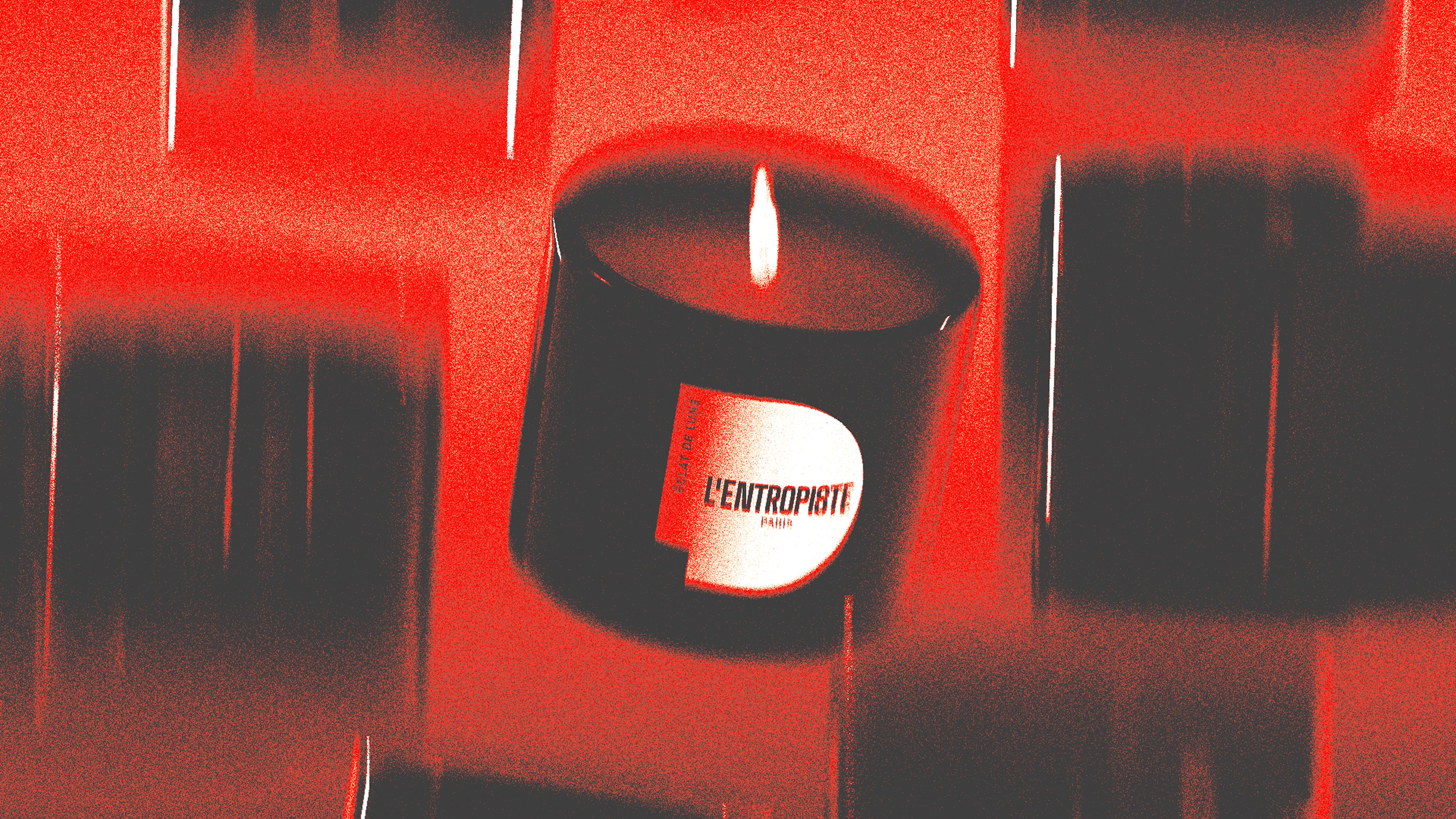 An image of L’Entropiste fragrance launch campaign marketing showing product CGI and still life