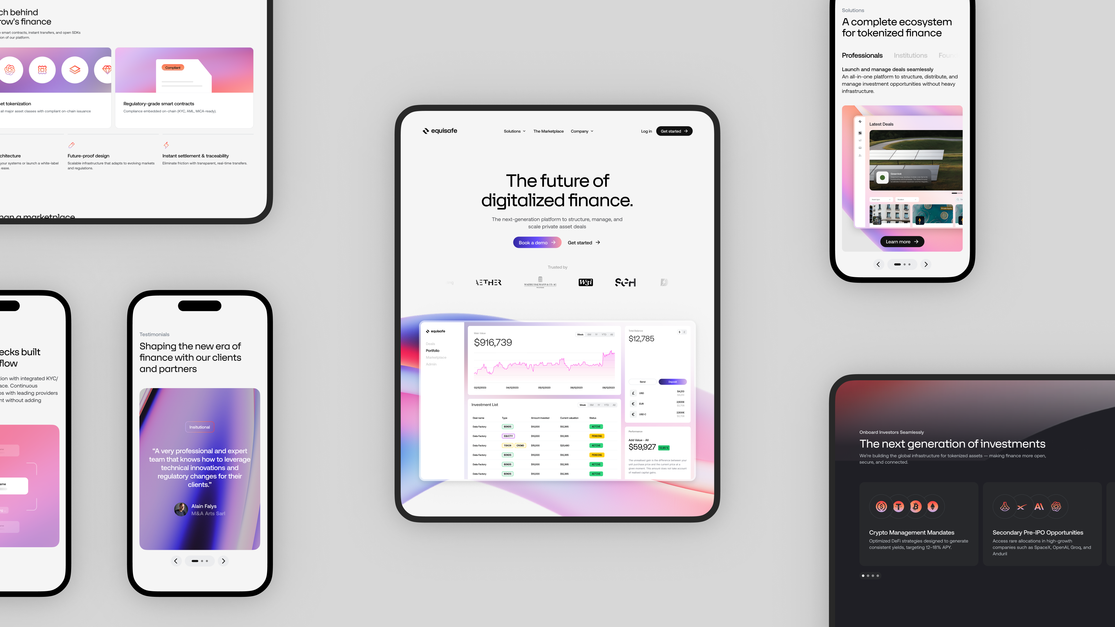 An image of Equisafe ui overview and digital platform