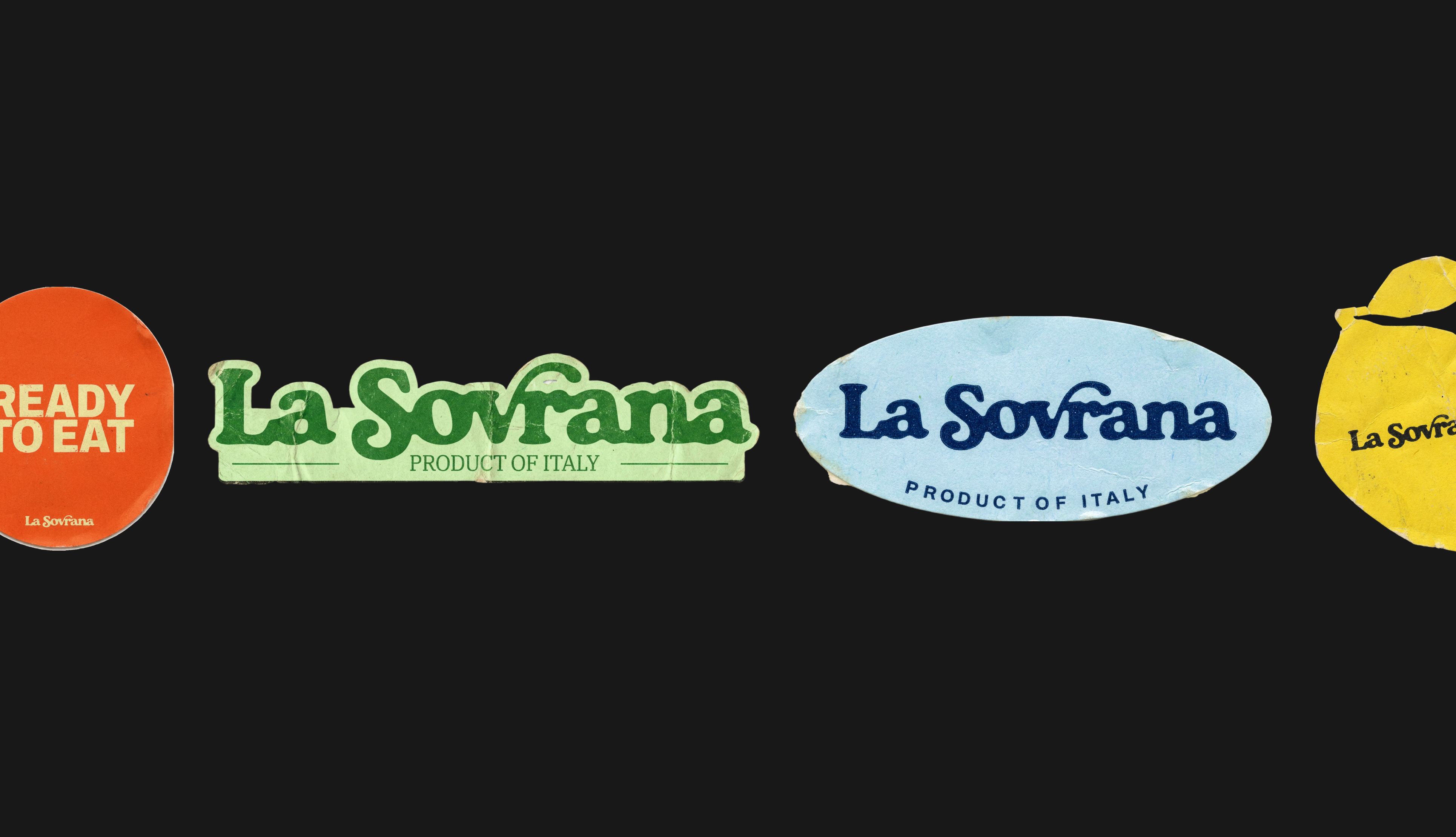 An image of La Sovrana brand and visual identity