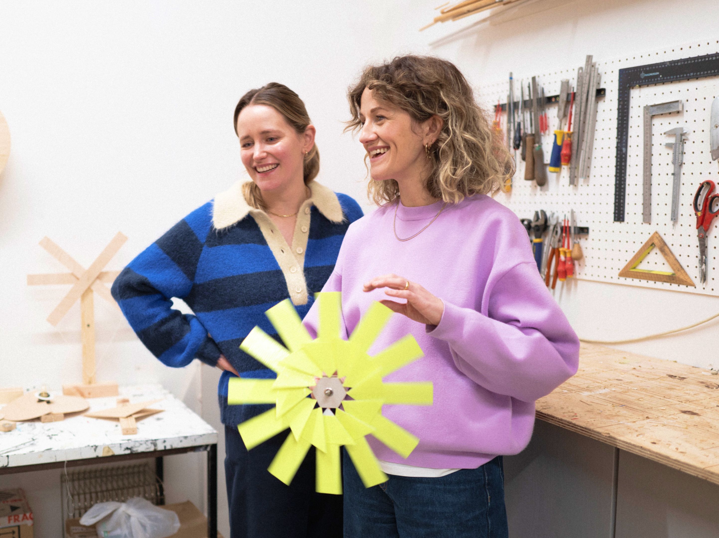 An image of Isabel and Helen in their studio