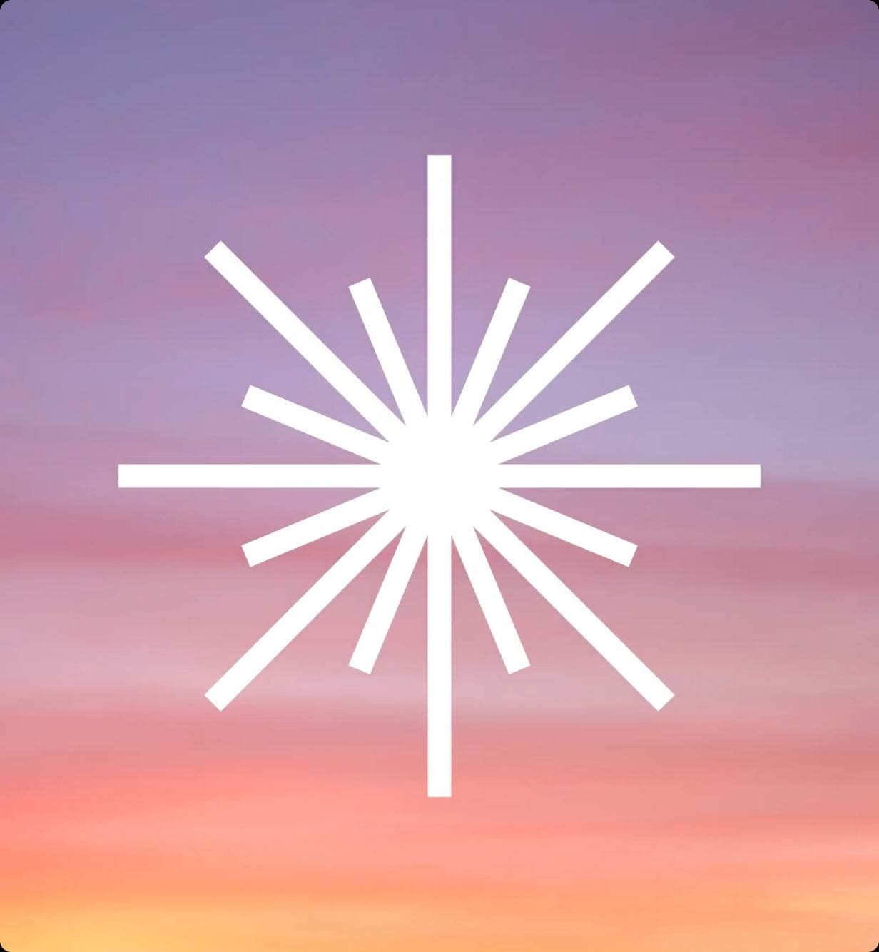 An image of Svea Solar logo and icon on a background of a gradient sky at sun set