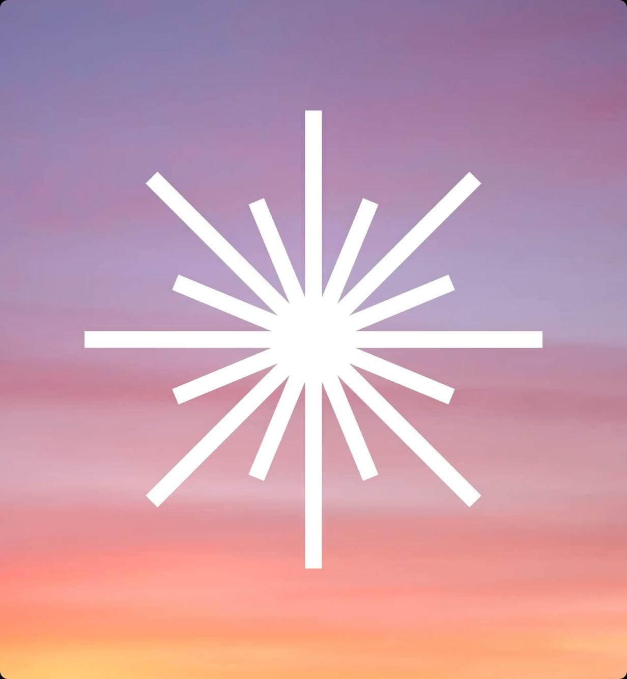 An image of Svea Solar logo and icon on a background of a gradient sky at sun set