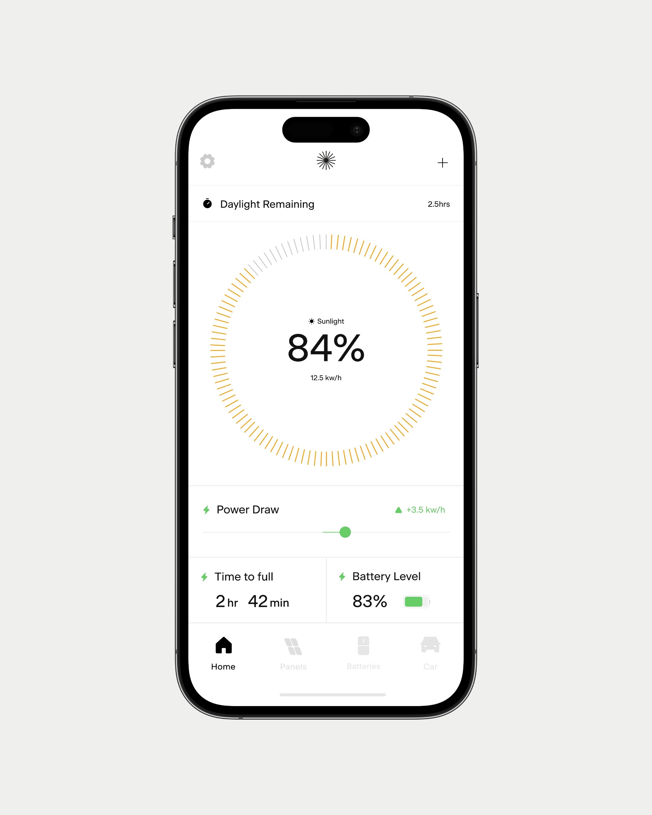 An image of Svea Solar app shown in a phone