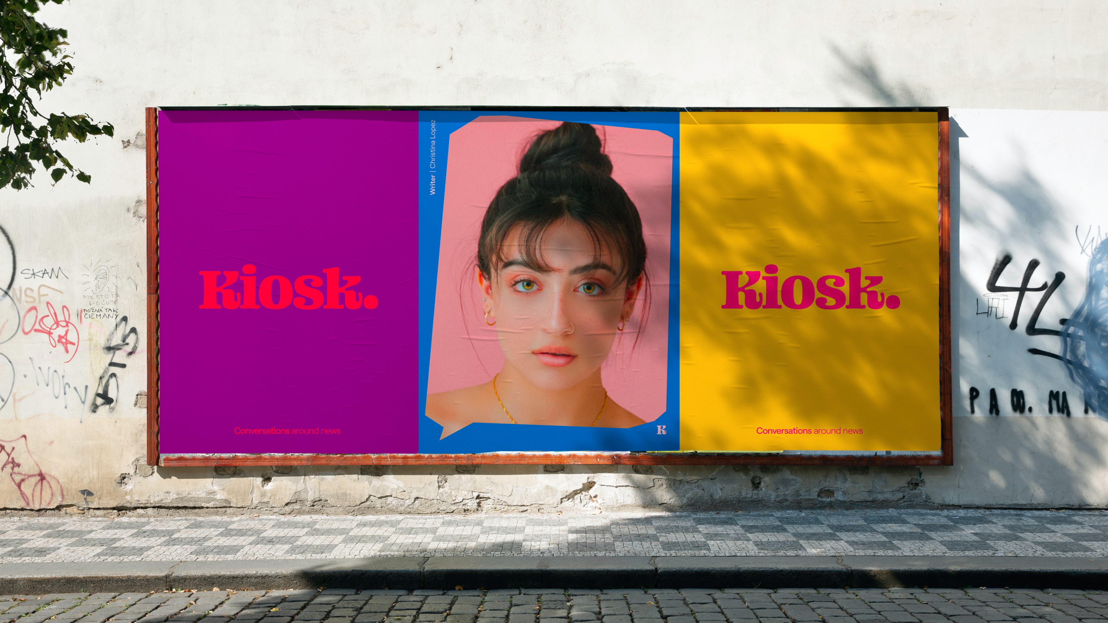 An image of Kiosk newspaper media in an OOH key visual