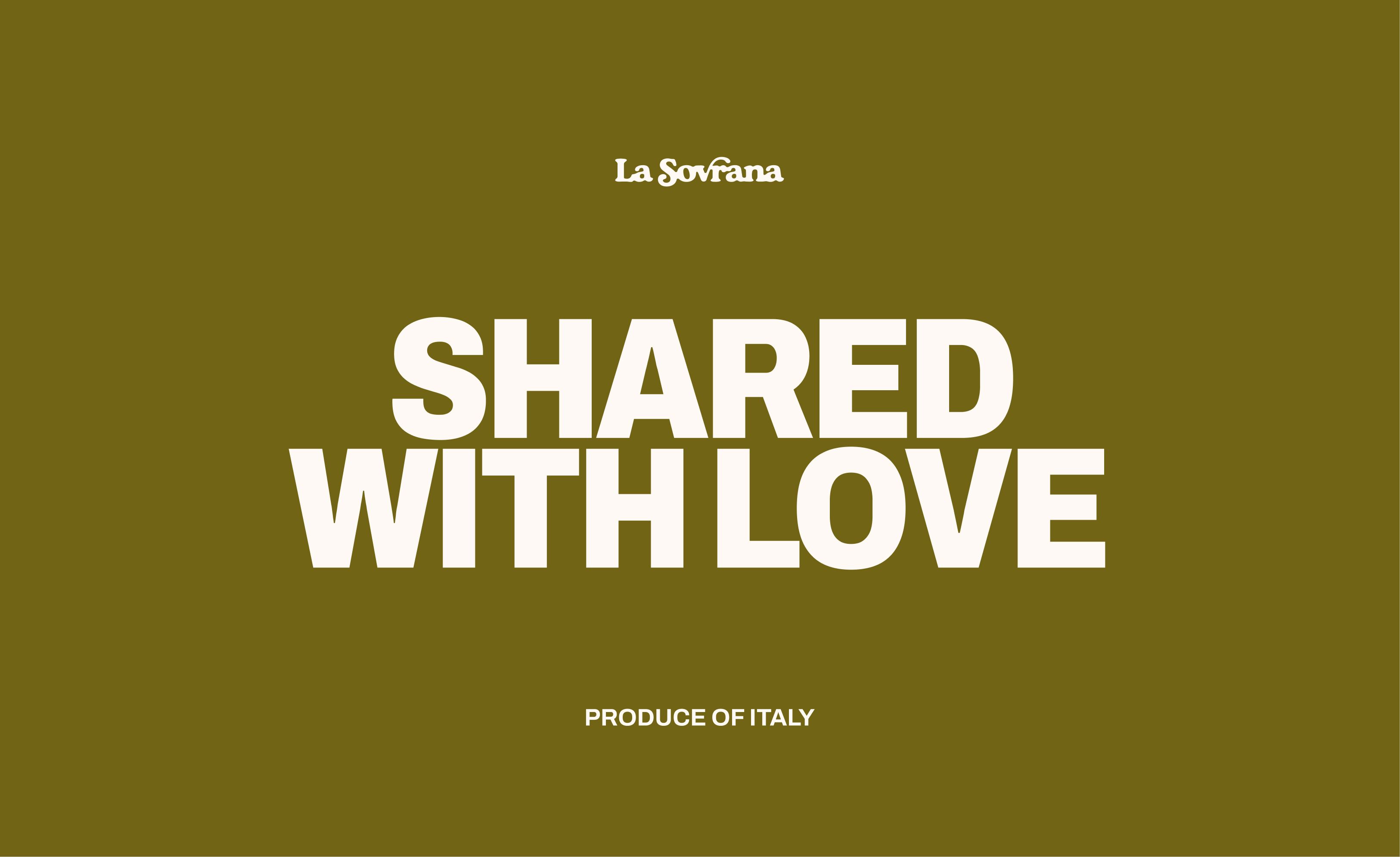 An image of La Sovrana brand and visual identity