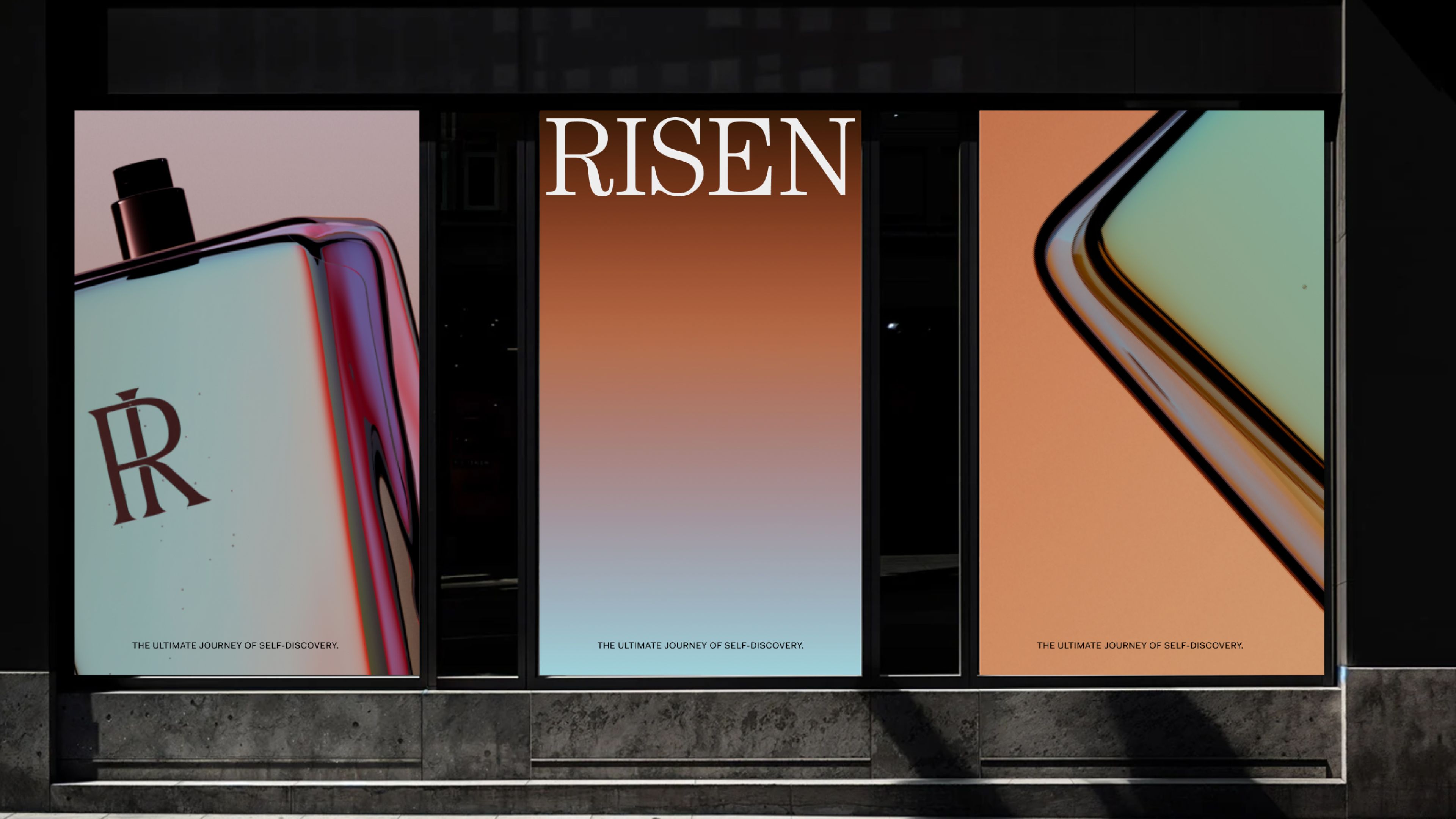 An image of Risen fragrance in an OOH as an advert 