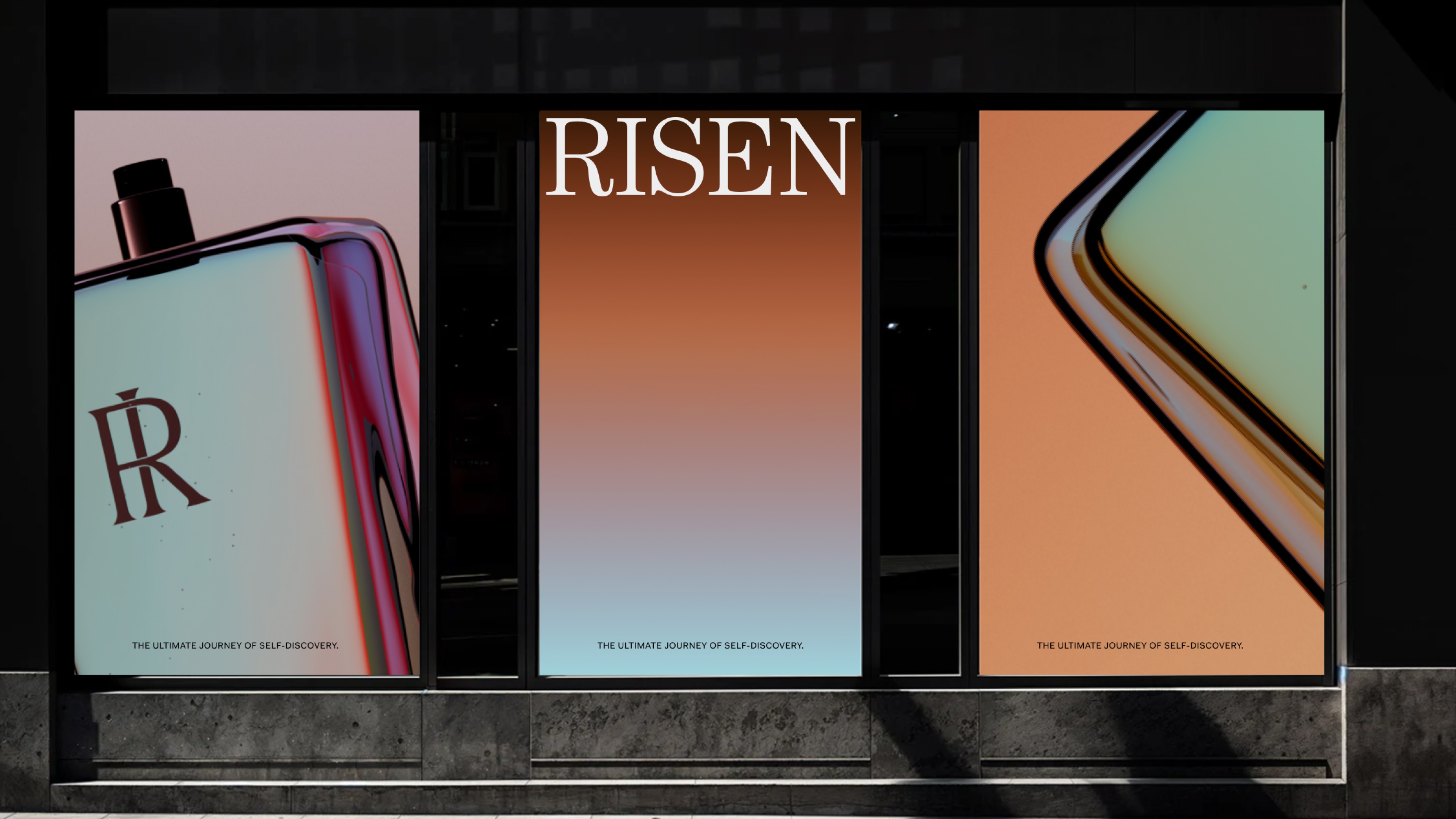 An image of Risen fragrance in an OOH as an advert