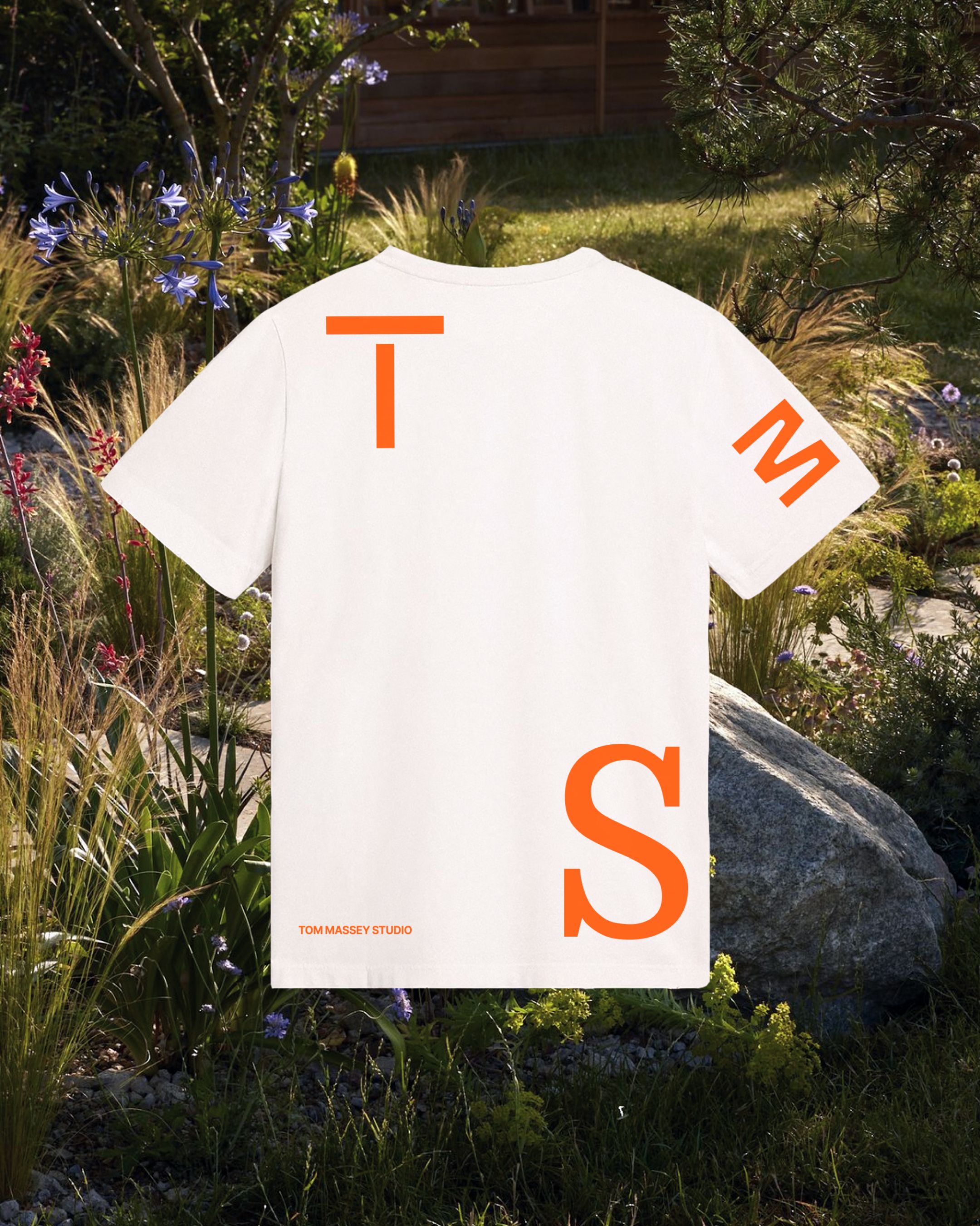 An image of Tom Massey Studio logo as tee shirt design merch