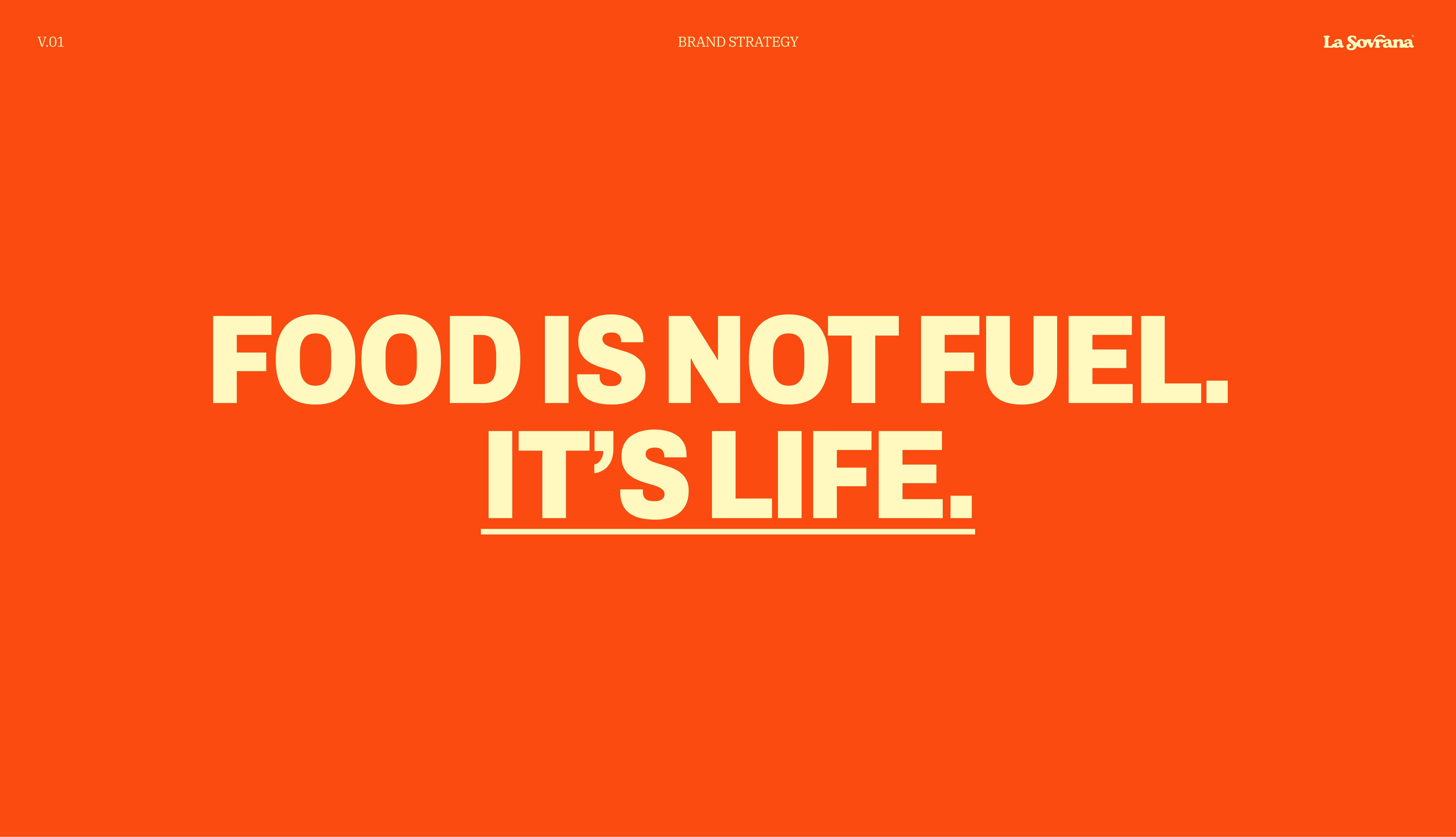 An image of La Sovrana brand and visual identity