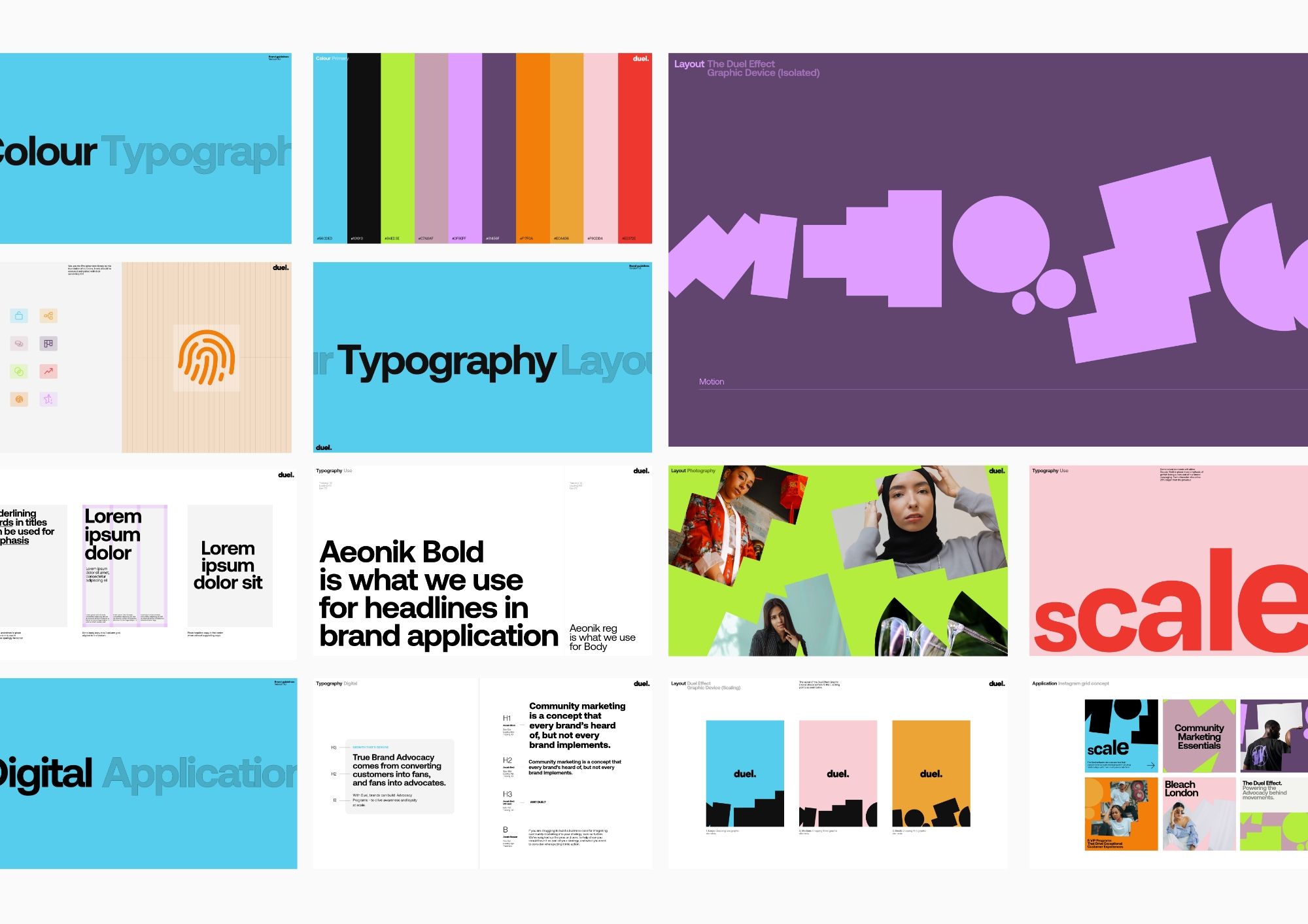 An image of Duel brand guidelines 