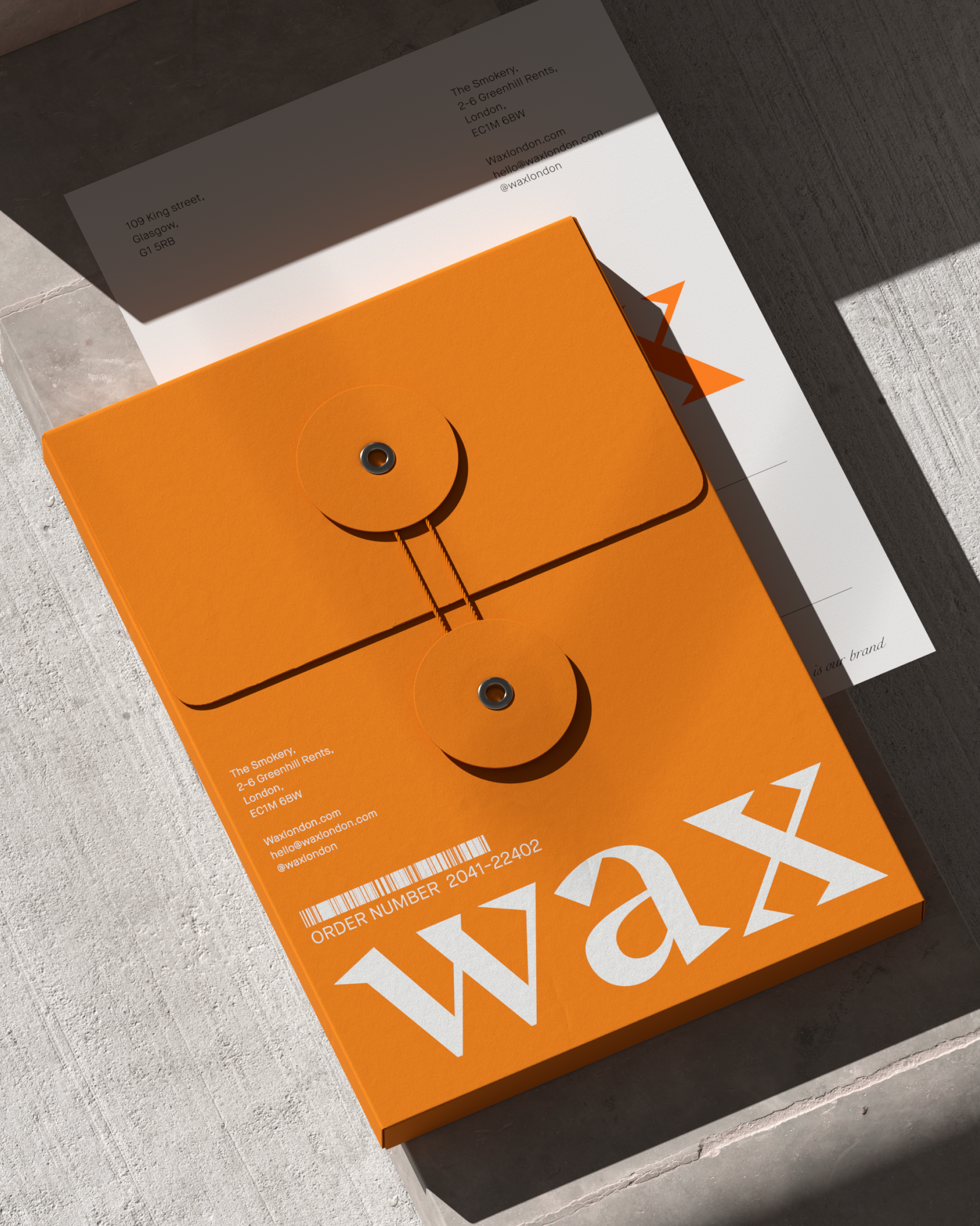 An image of Wax London printed material