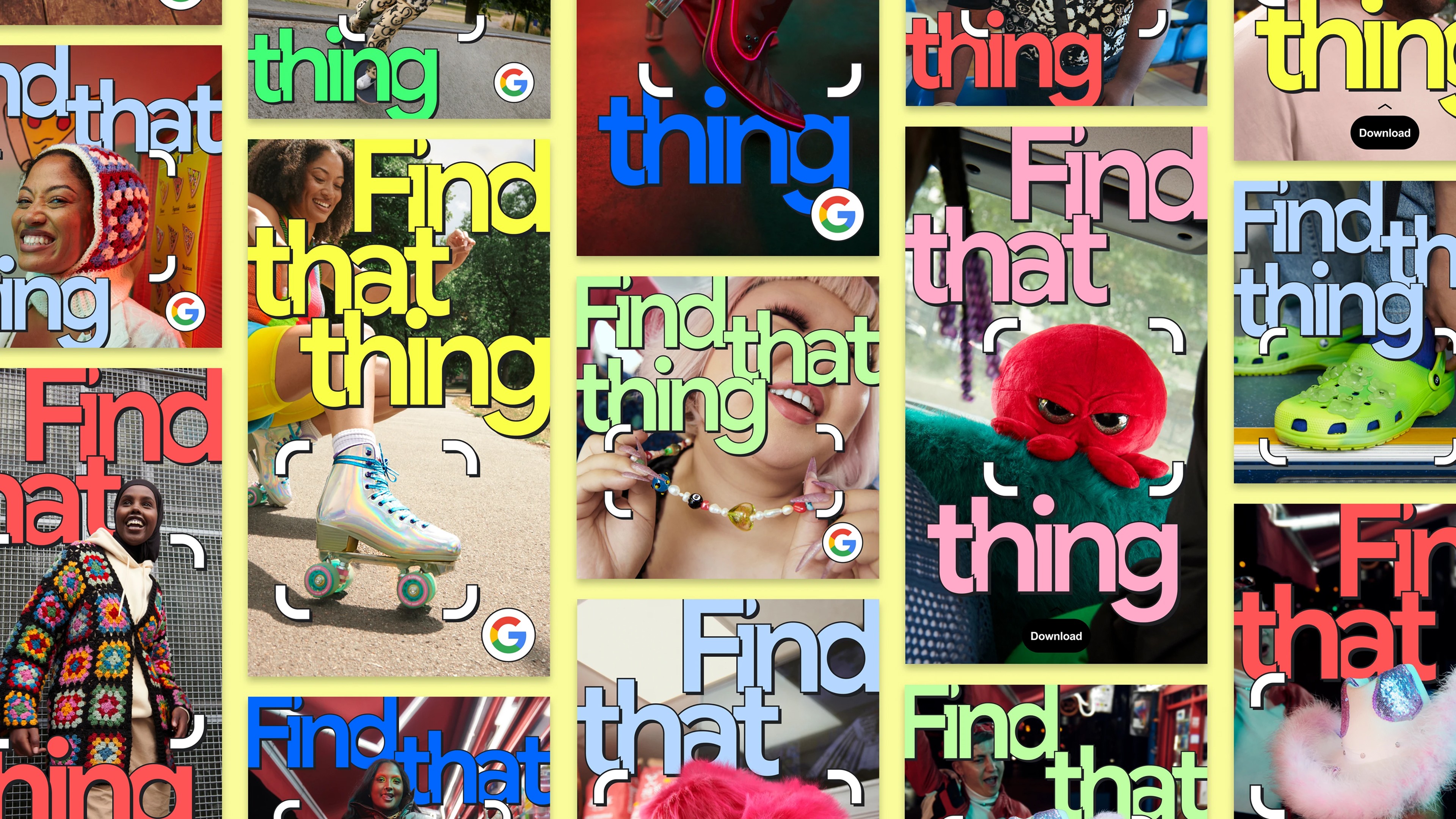 An image of Google Lens Find That Thing campaign roll out