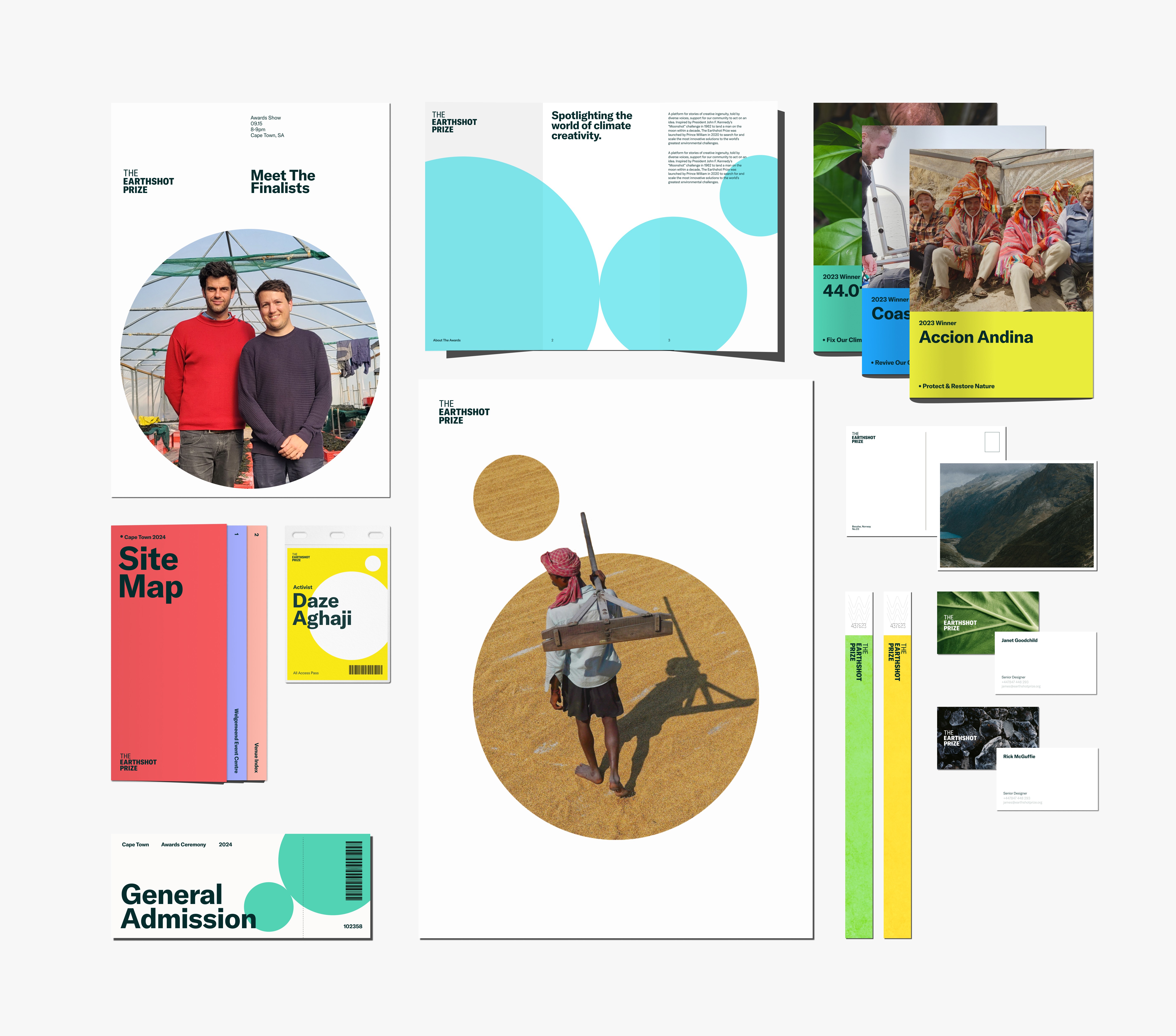 A image of The Earthshot Prize branding as printed materials