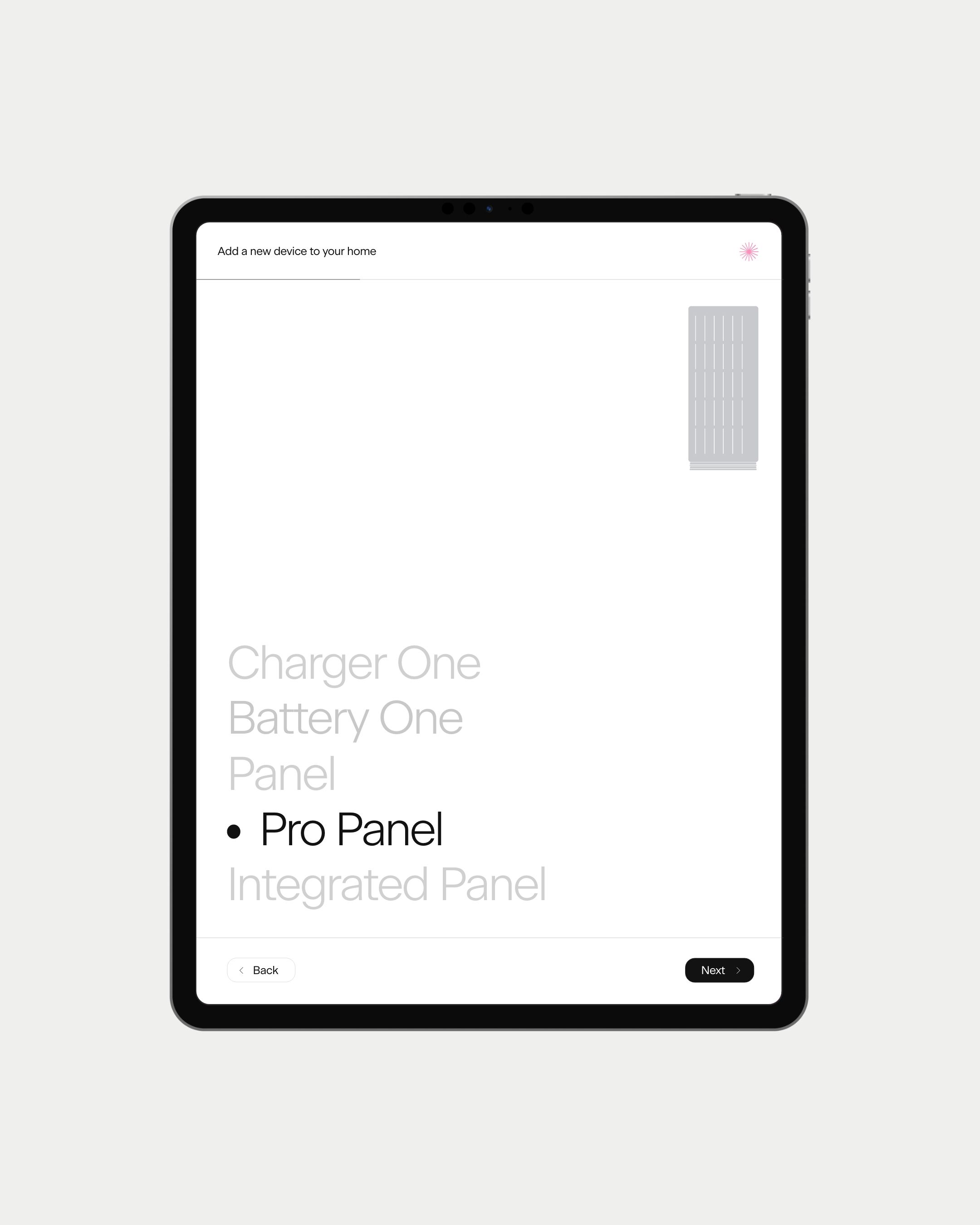 An image of Svea Solar app and website in an ipad showing the e-commerce experience
