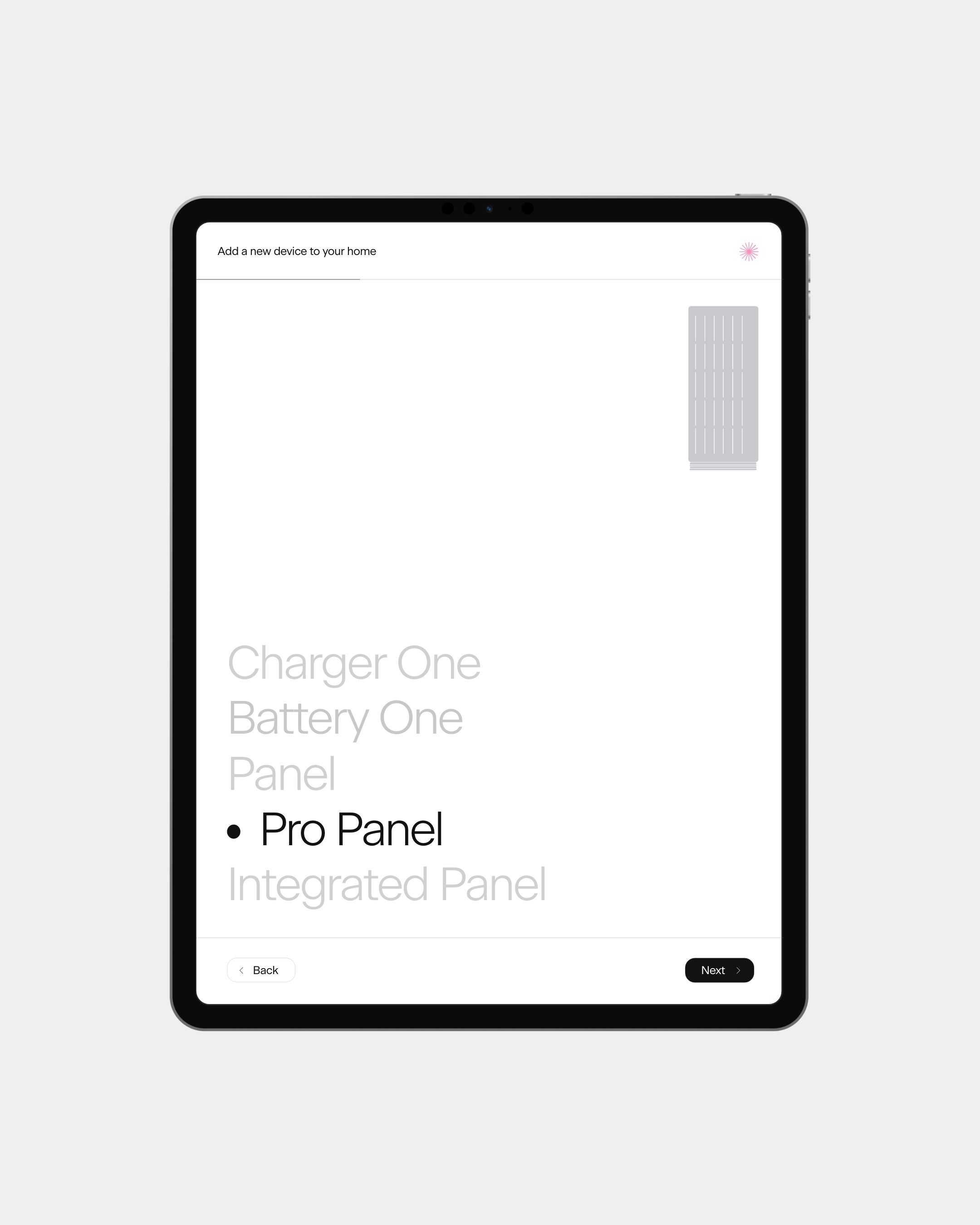 An image of Svea Solar app and website in an ipad showing the e-commerce experience