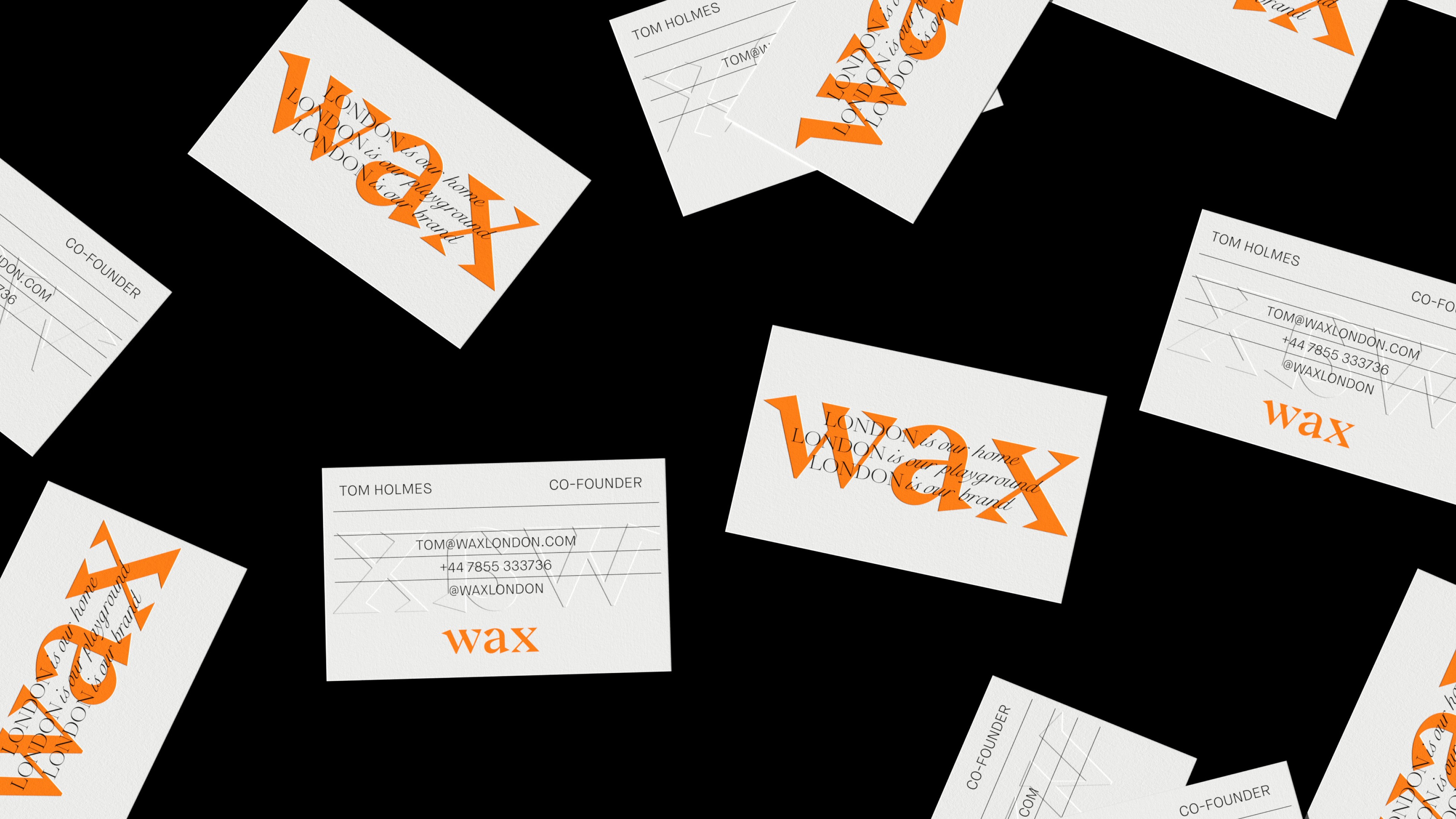 An image of Wax London business cards