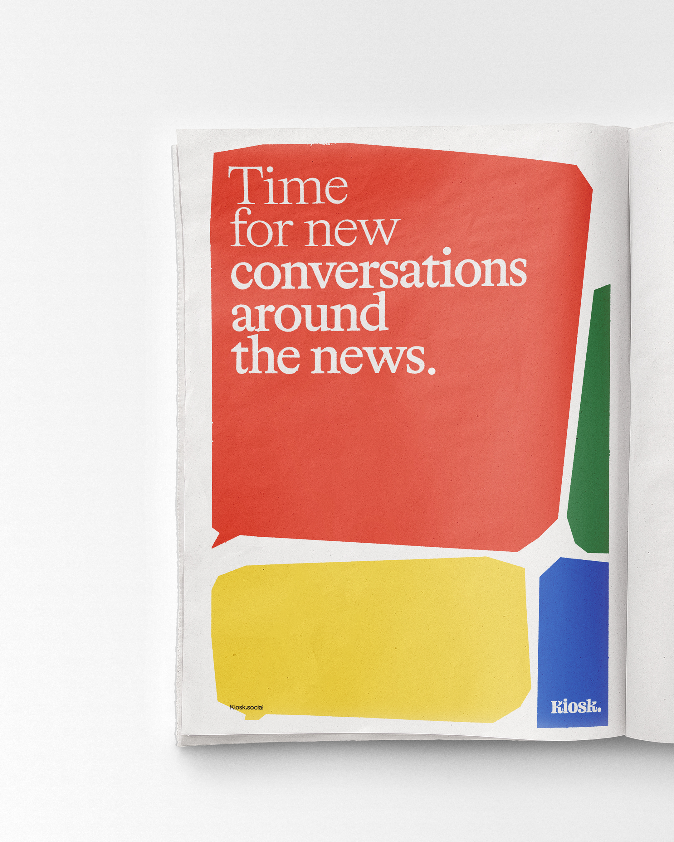 An image of Kiosk newspaper media in a newspaper showing marketing campaign